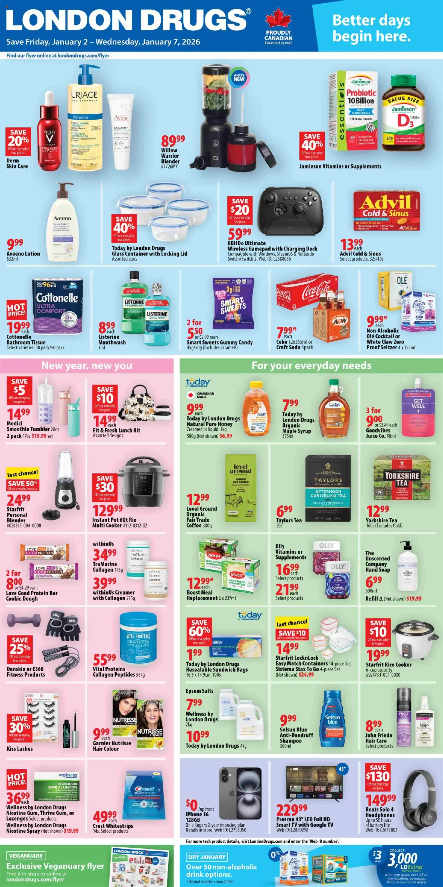 London Drugs weekly flyer / circulaire - page 1- valid from Jan 2, 2026