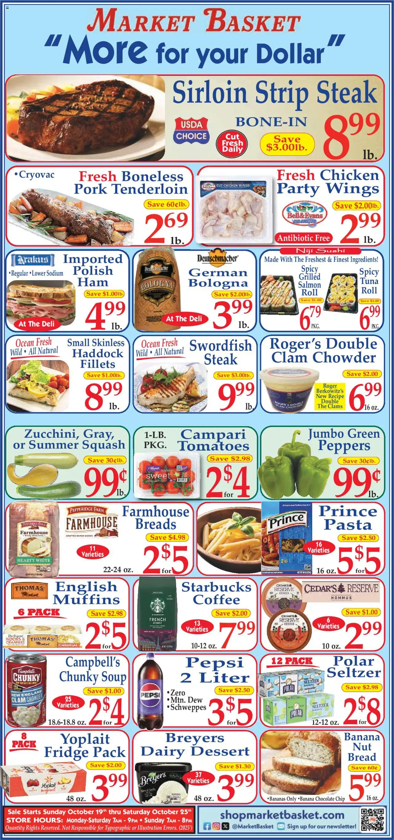 Market Basket Ad - page 1- valid from 10/19/2025