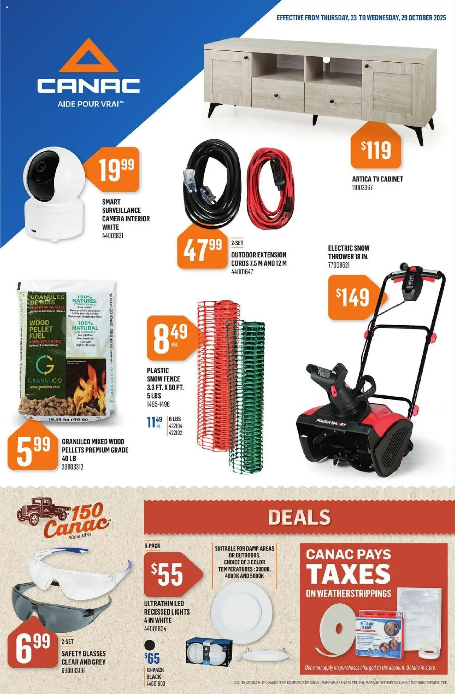 Canac weekly flyer - page 1- valid from Oct 23, 2025