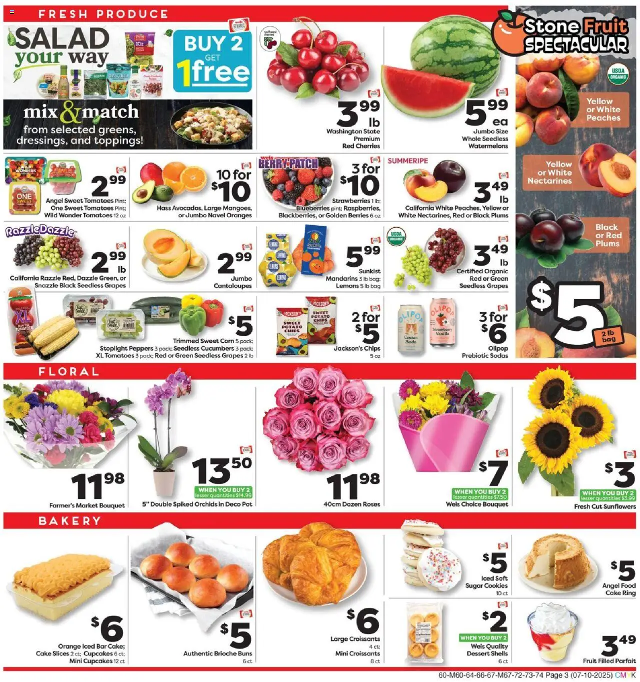 Weis Monthly Ad - WV - page 3- valid from 07/10/2025