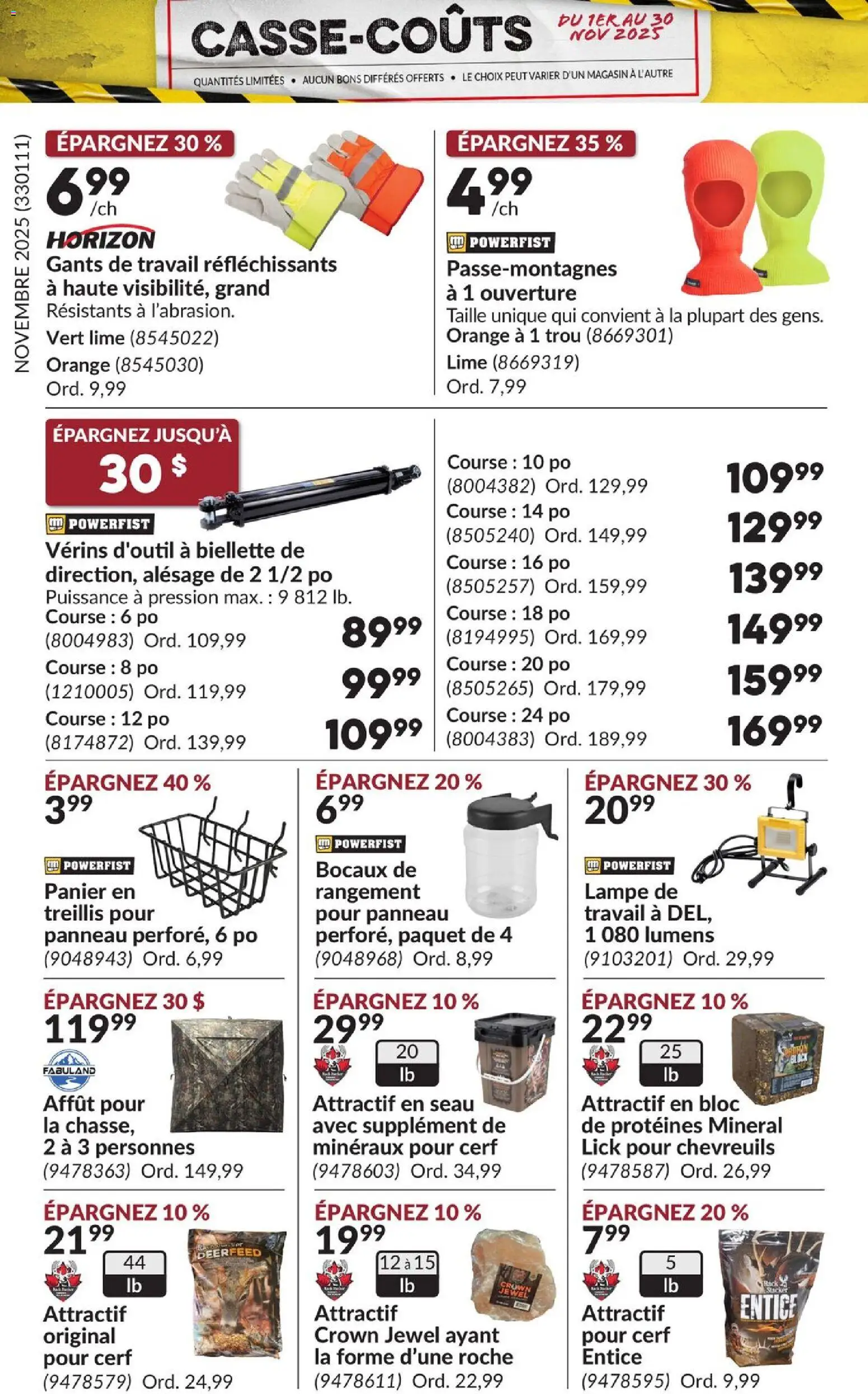 Princess Auto - Casse-Coûts - page 22- valid from Nov 1, 2025