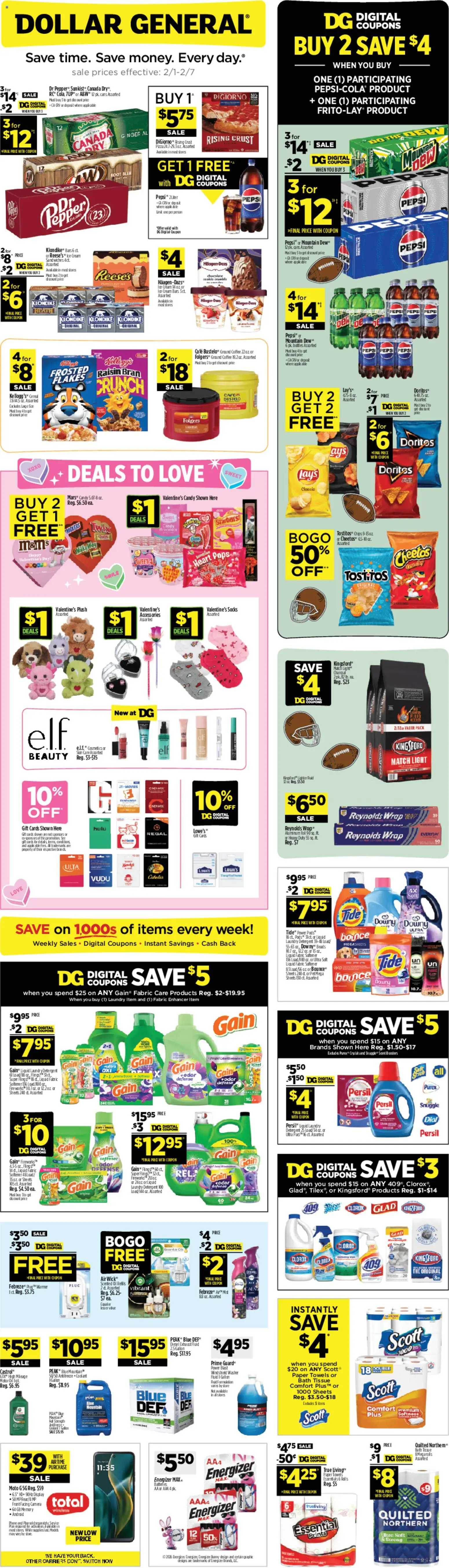 Dollar General Weekly Ad - page 1- valid from 02/01/2026