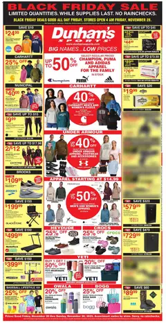 Preview Dunham's Sports Black Friday Sale valid from 11/28/2025