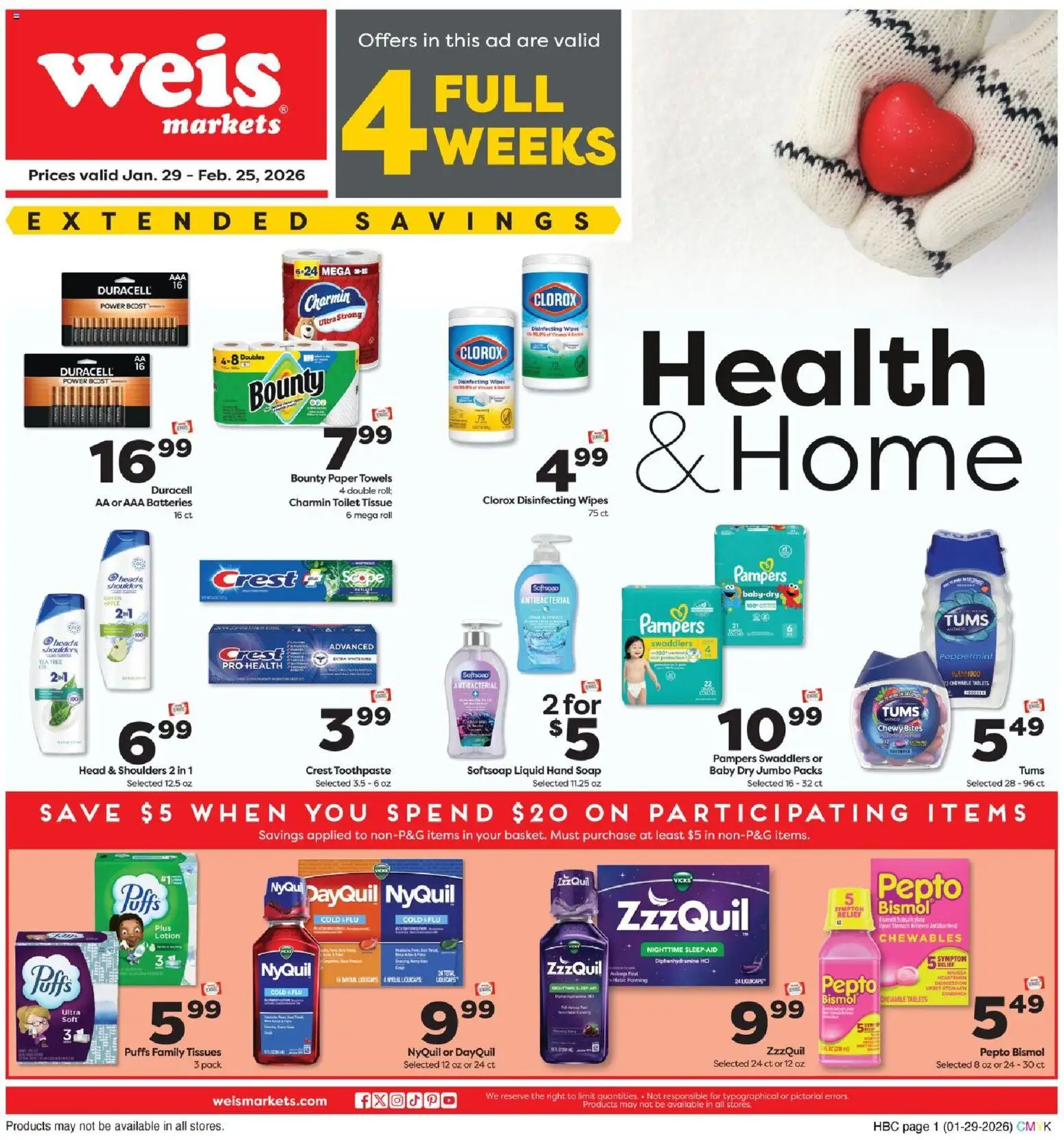 Weis Health & Home - page 1- valid from 01/29/2026