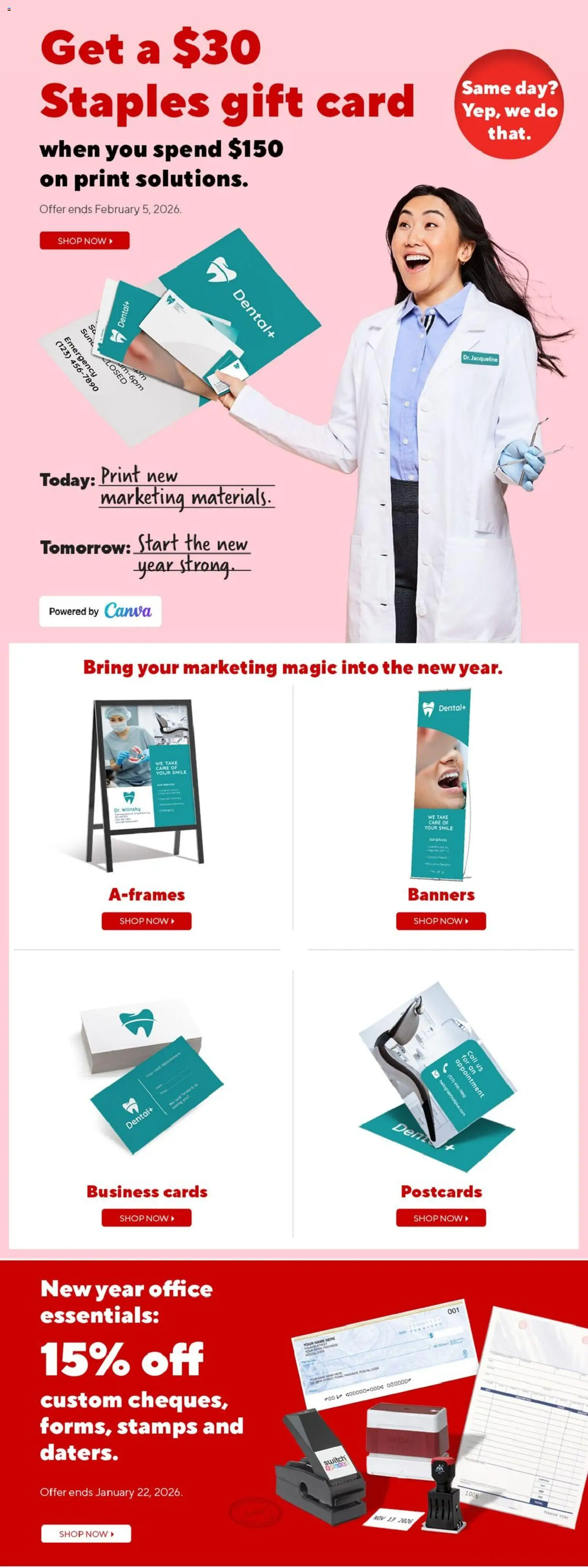 Staples weekly flyer / circulaire - page 8- valid from Jan 9, 2026