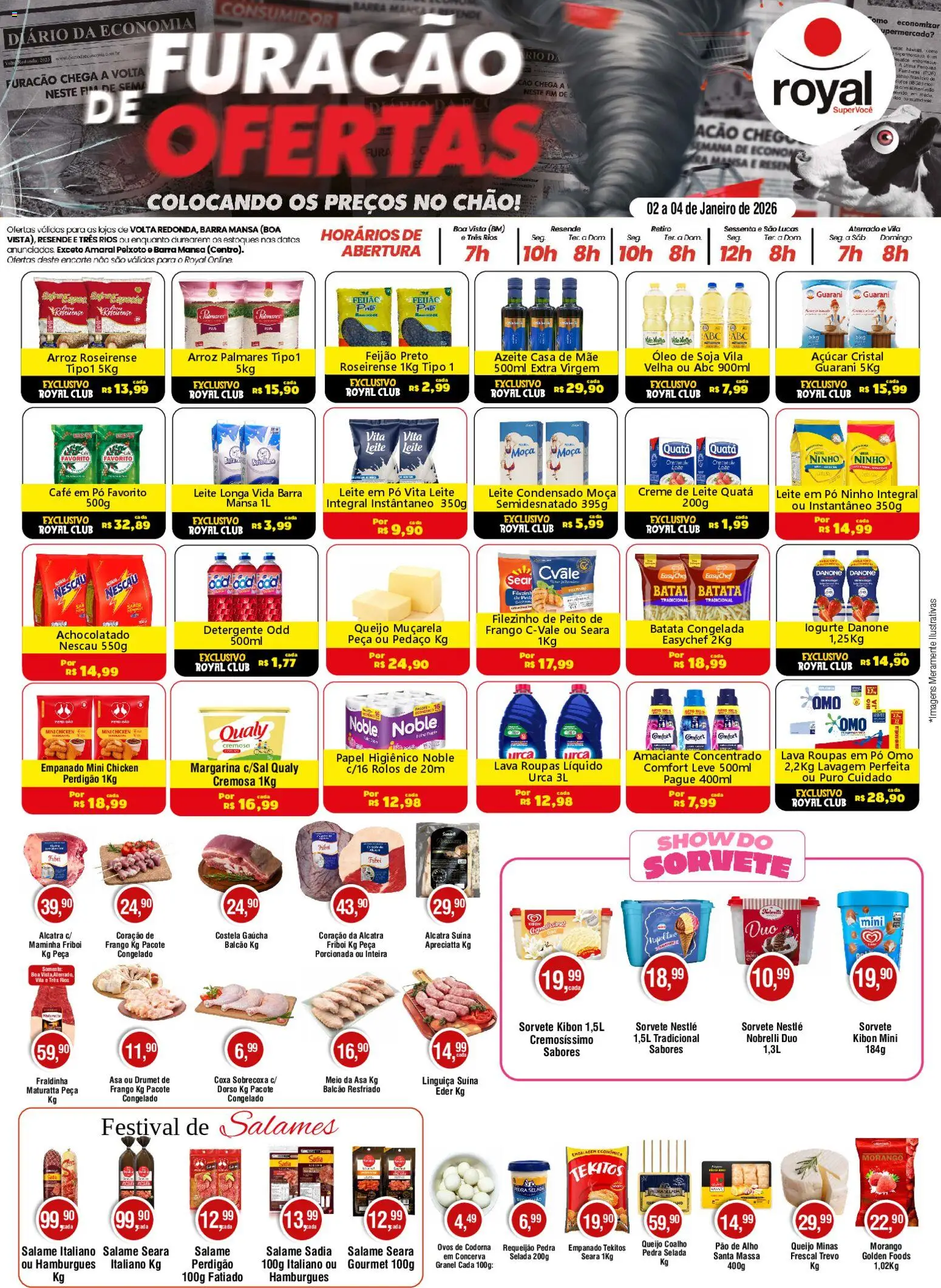 Royal Supermercados - Ofertas Final de Semana - página 1- válido a partir de 02/01/2026
