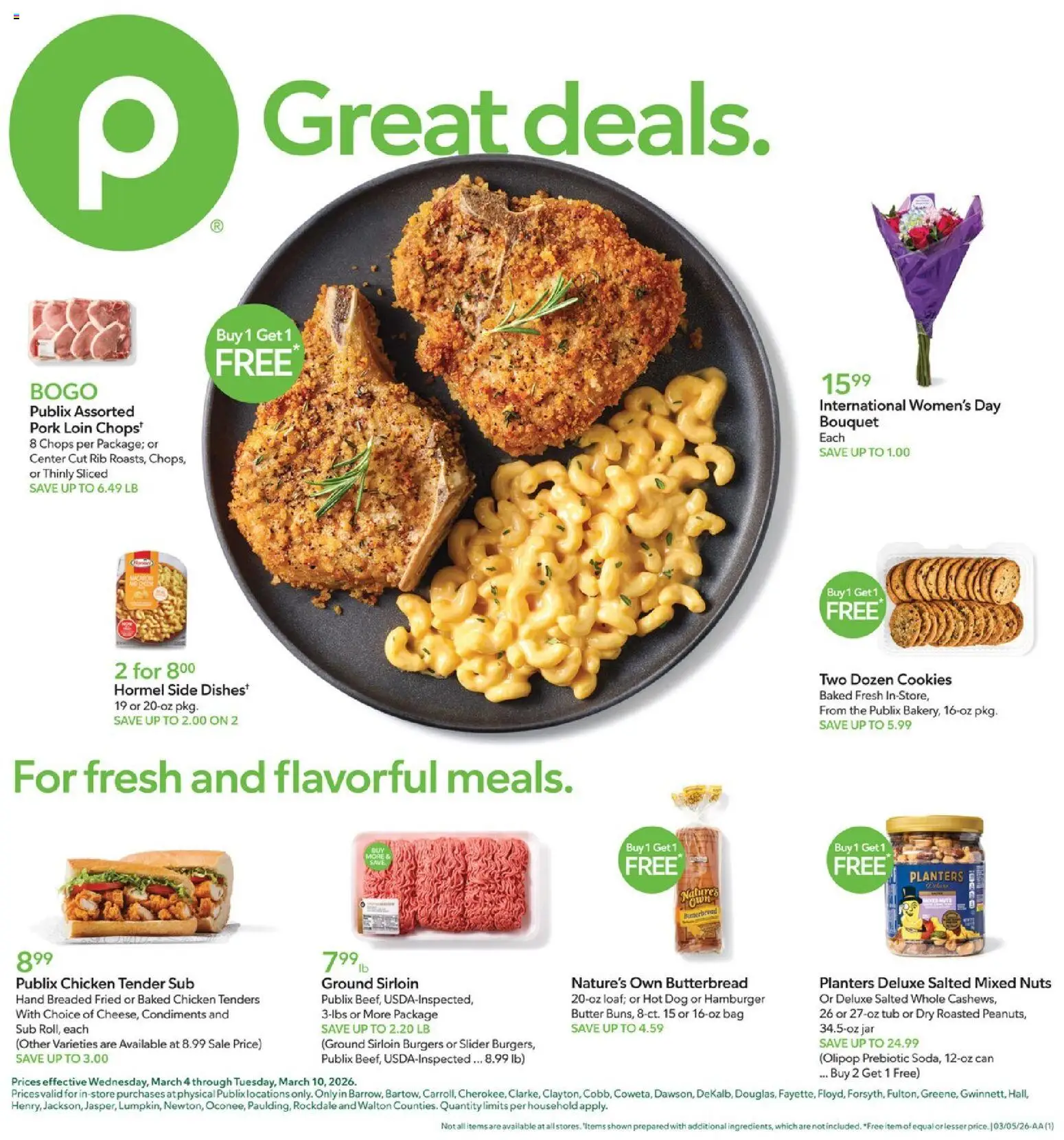 Publix Weekly Ad - page 1- valid from 03/04/2026