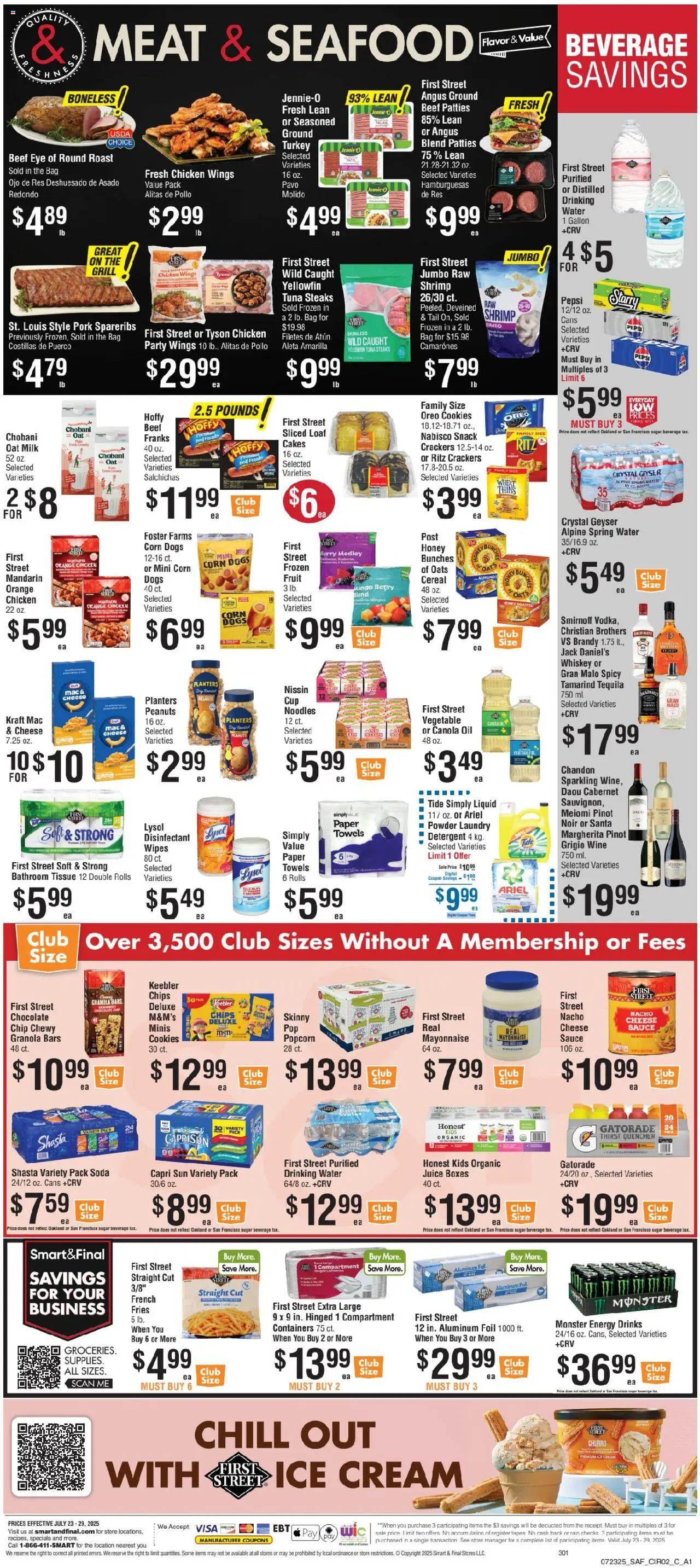 Smart & Final Weekly Ad - page 3- valid from 07/23/2025