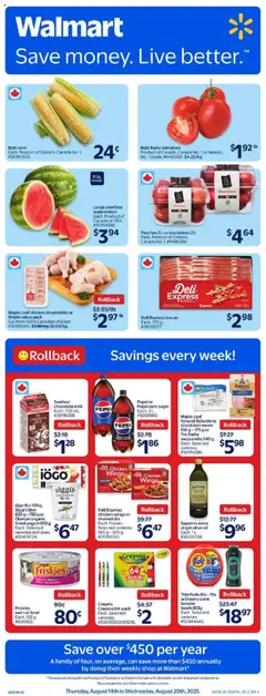 Preview Walmart weekly flyer valid from Aug 14, 2025