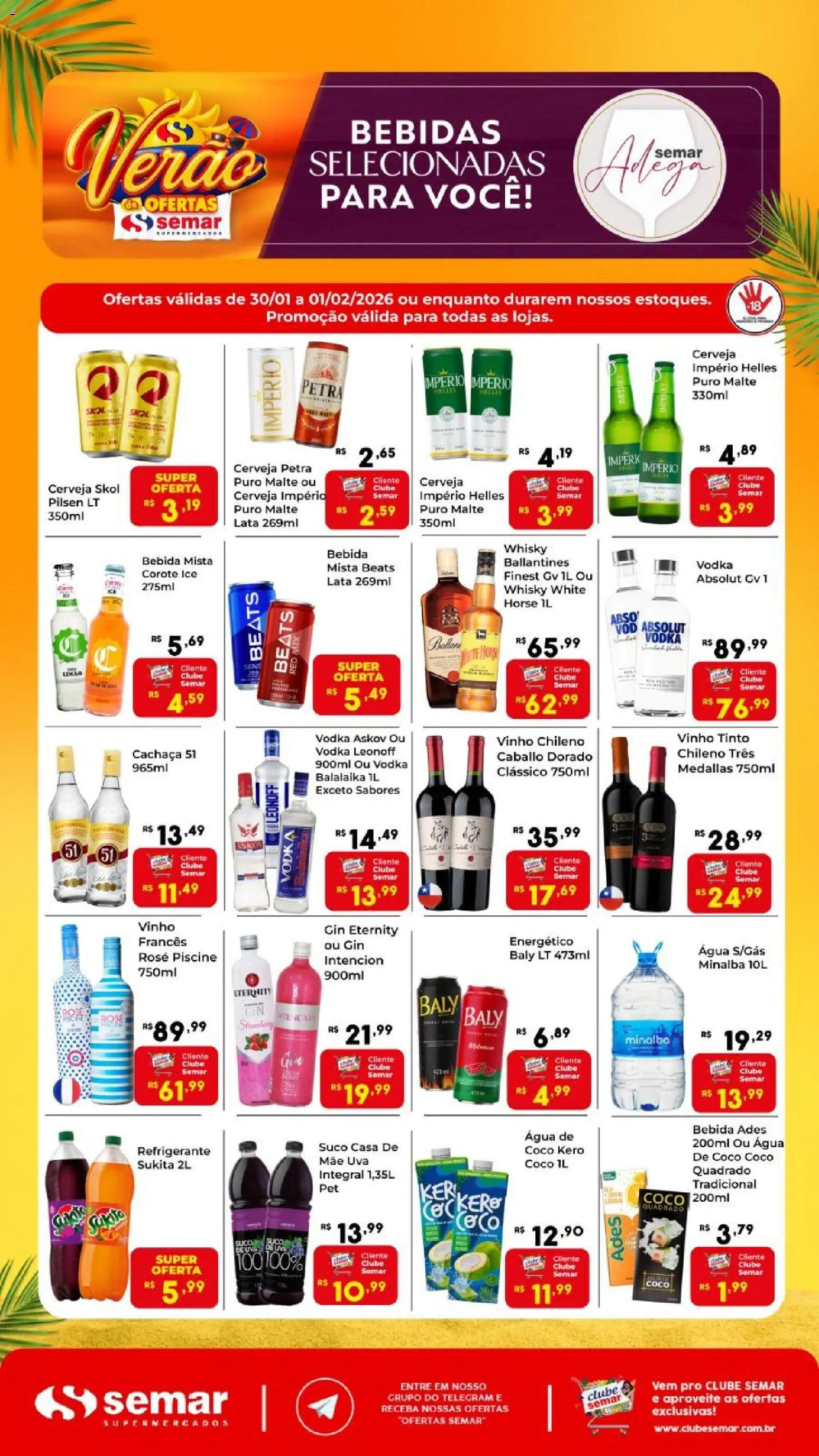 Semar Supermercado - Ofertas Adega - página 1- válido a partir de 30/01/2026
