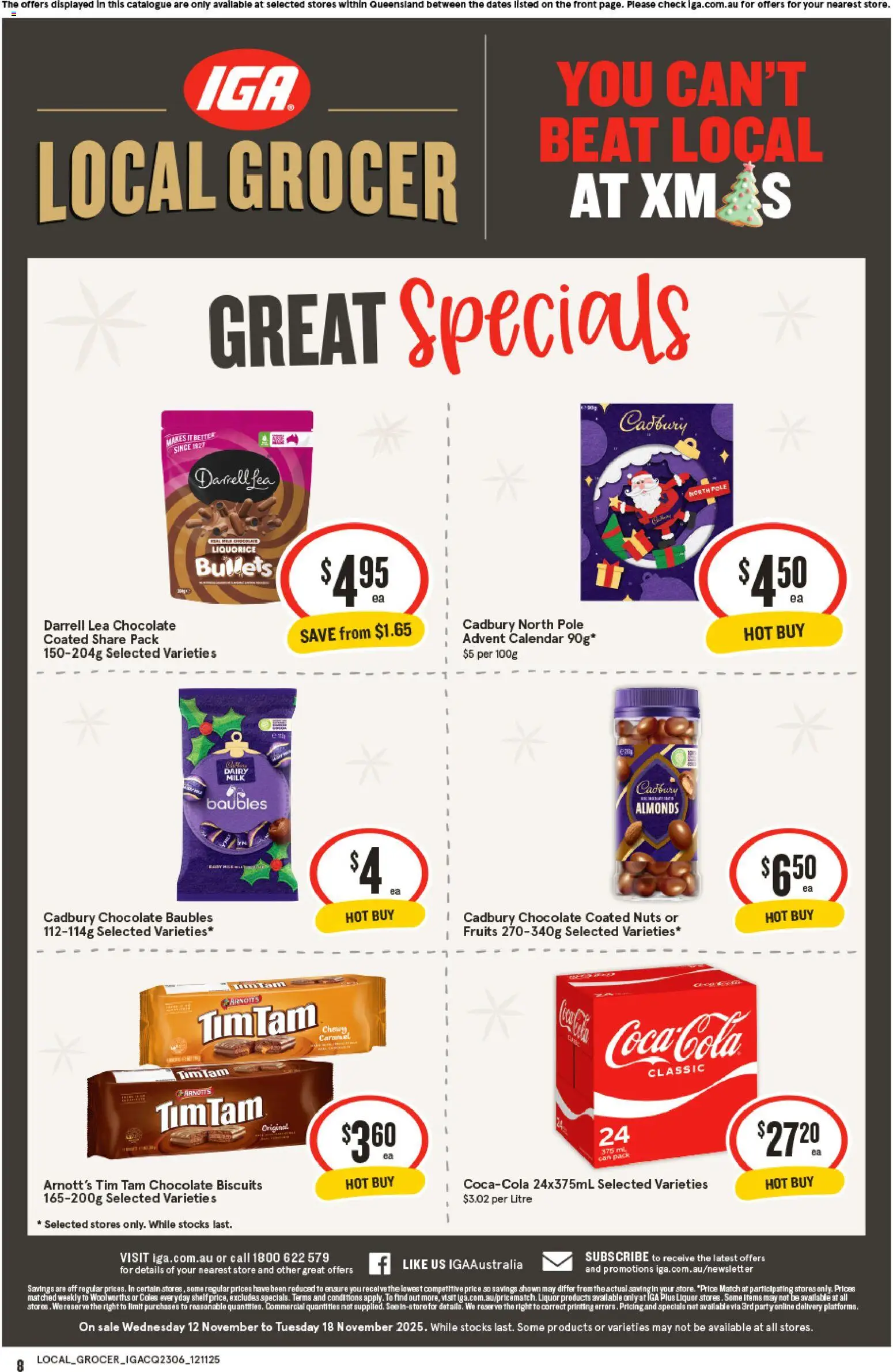 IGA Local Grocer QLD - page 8- valid from 12/11/2025