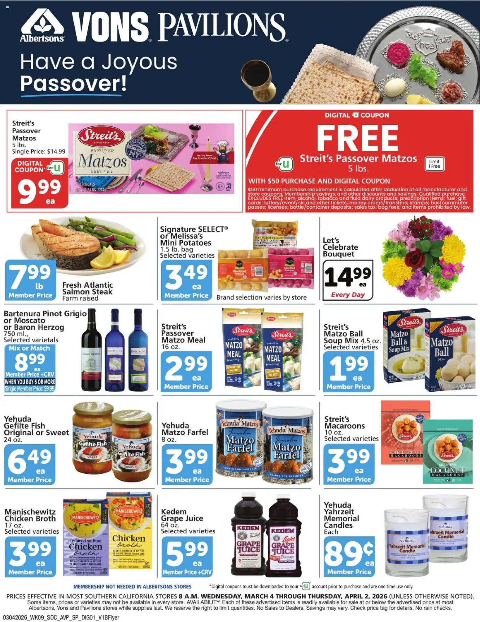 Vons Specialty Publication - page 1- valid from 03/04/2026