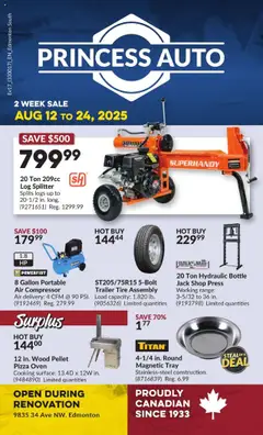 Preview Princess Auto - 2 Week Sale! valid from Aug 12, 2025