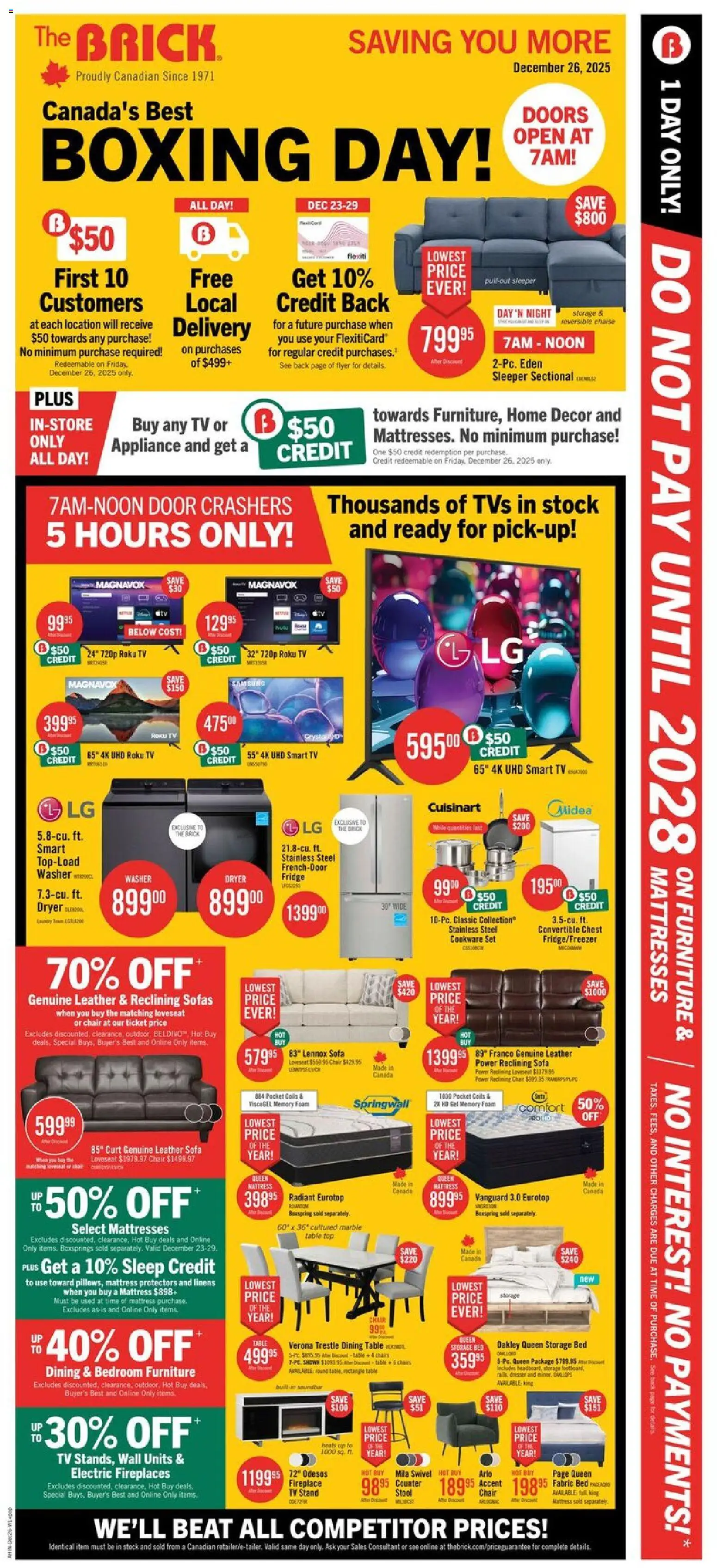 The Brick weekly flyer / circulaire - page 1- valid from Dec 23, 2025