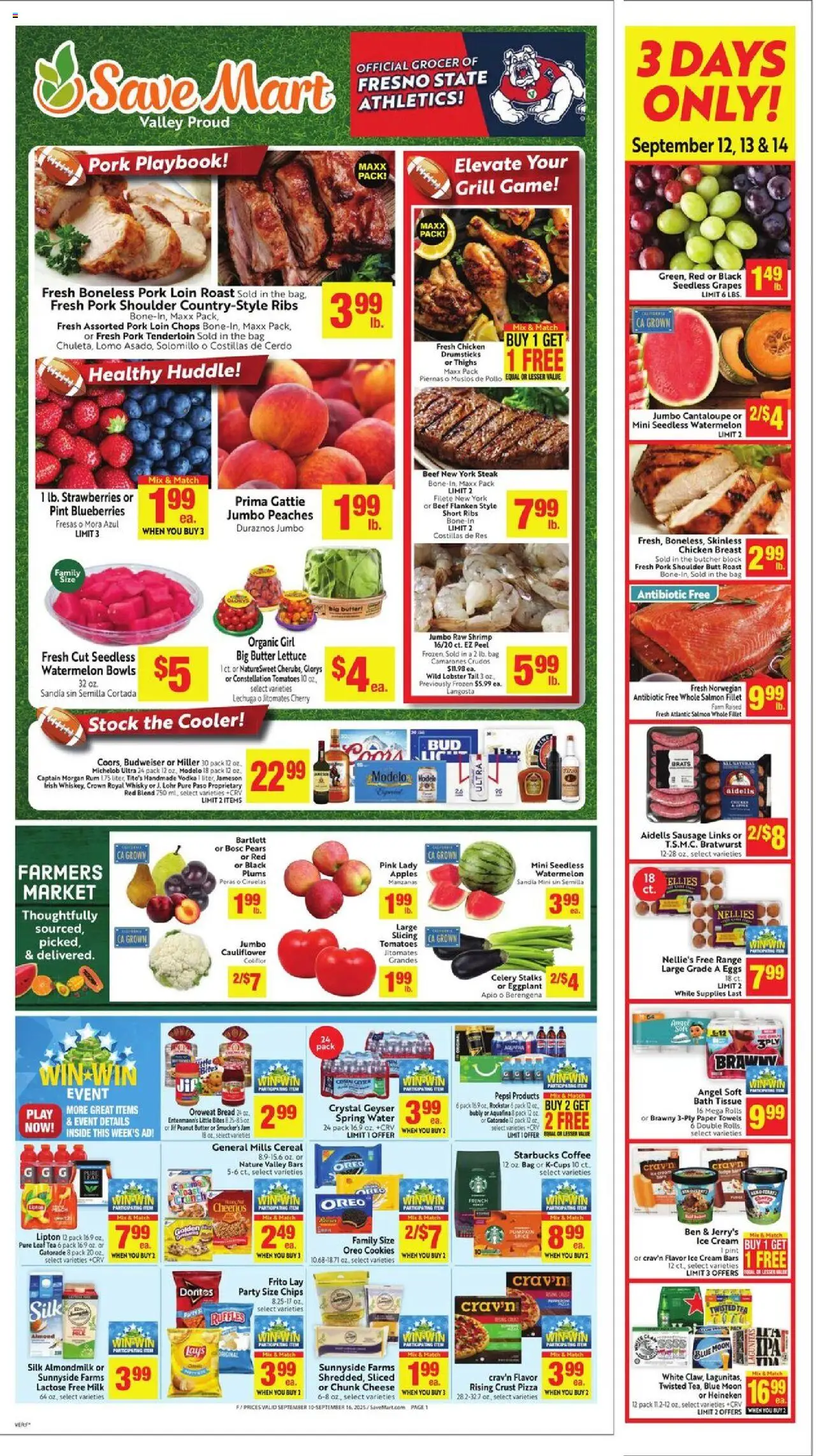 Save Mart Weekly Ad - page 1- valid from 09/10/2025