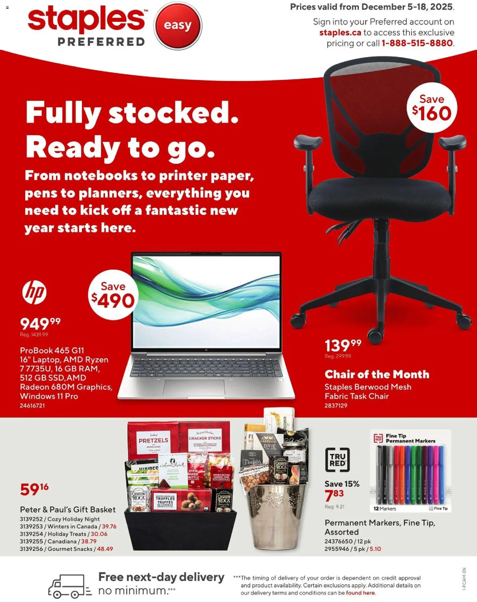 Staples - Business Flyer - page 1- valid from Dec 5, 2025