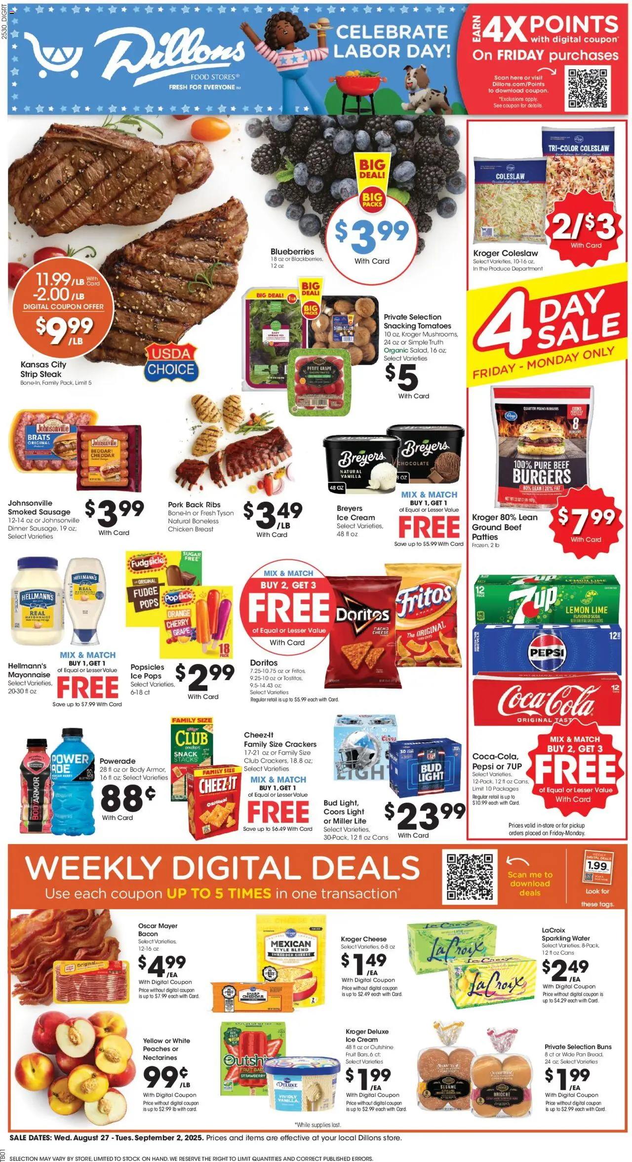Dillons Weekly Ad - KS - page 1- valid from 08/27/2025