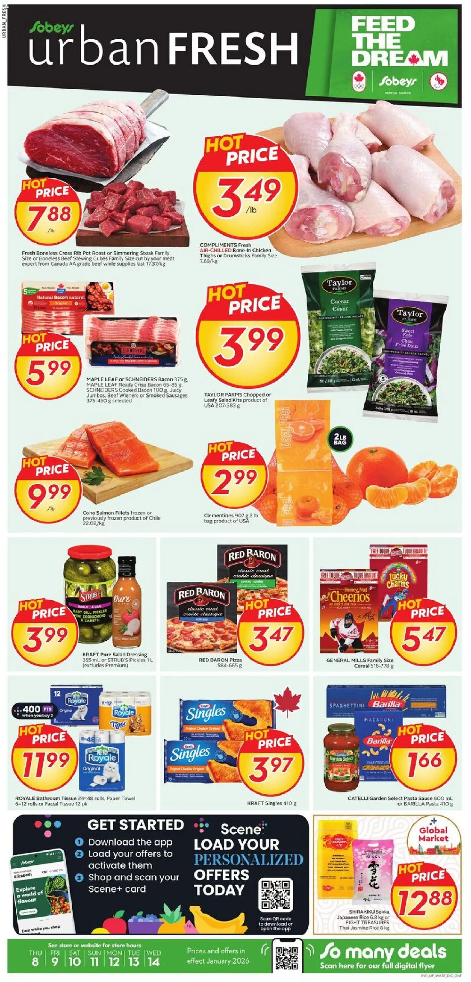 Sobeys - Weekly Flyer - Urban Fresh - page 1- valid from Jan 8, 2026