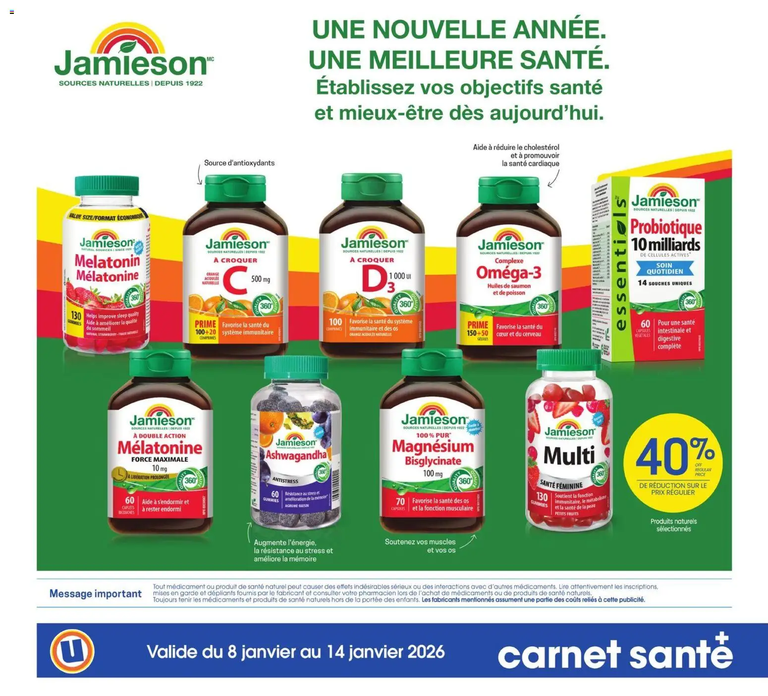 Uniprix - Carnet santé - page 4- valid from Jan 8, 2026