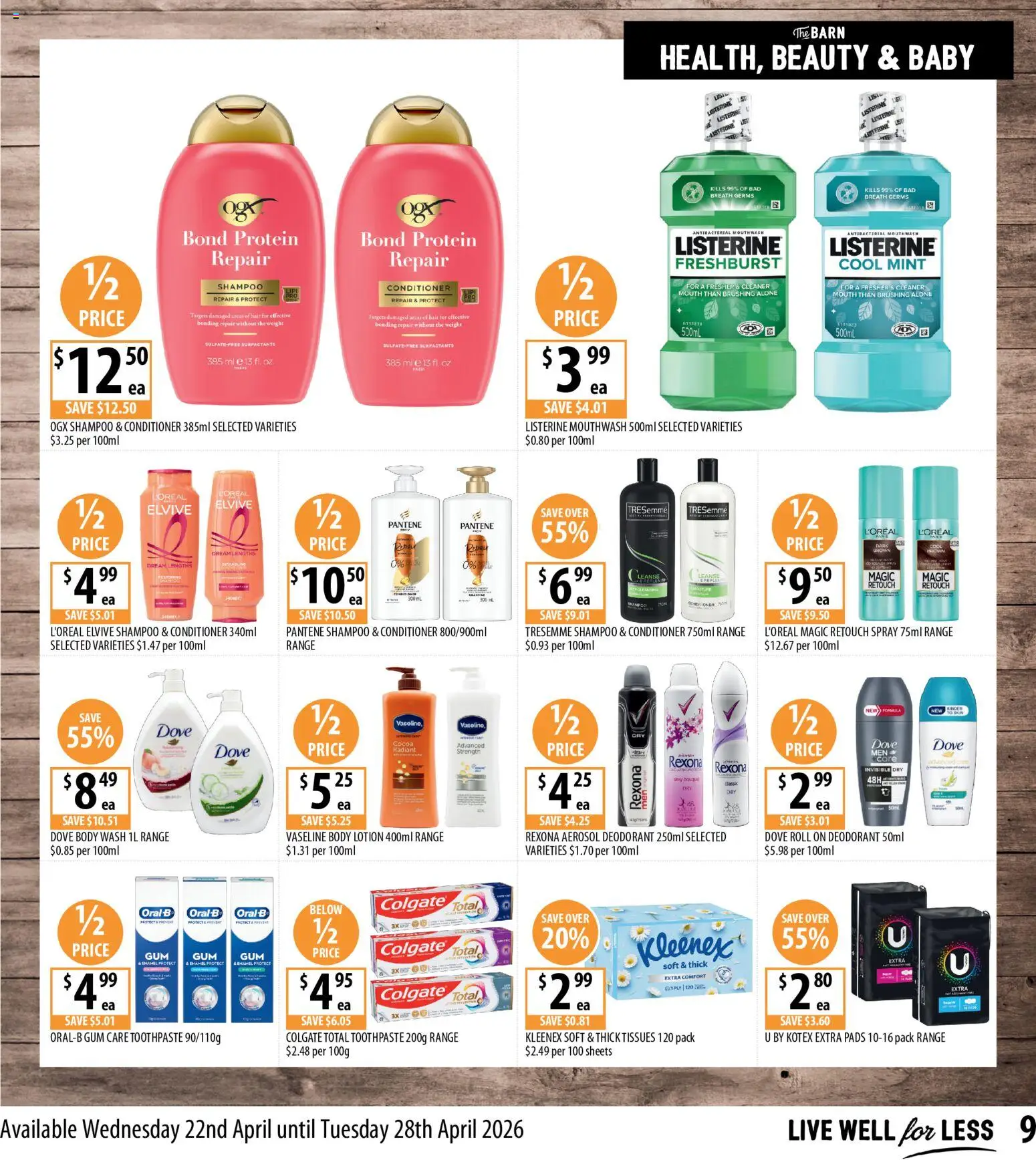 Supabarn catalogue  - page 9- valid from 22/04/2026