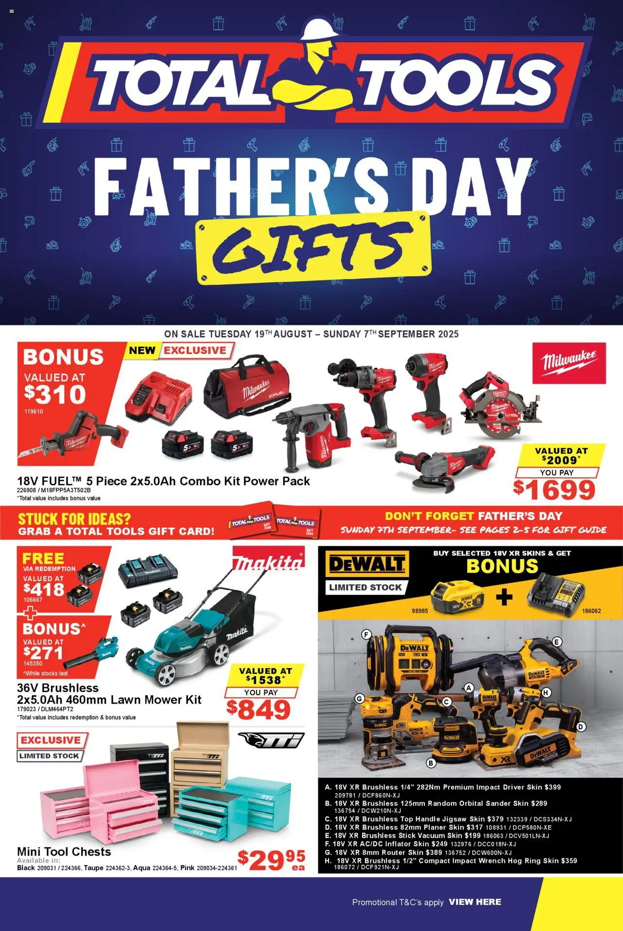Total Tools Catalogue  - page 1- valid from 19/08/2025