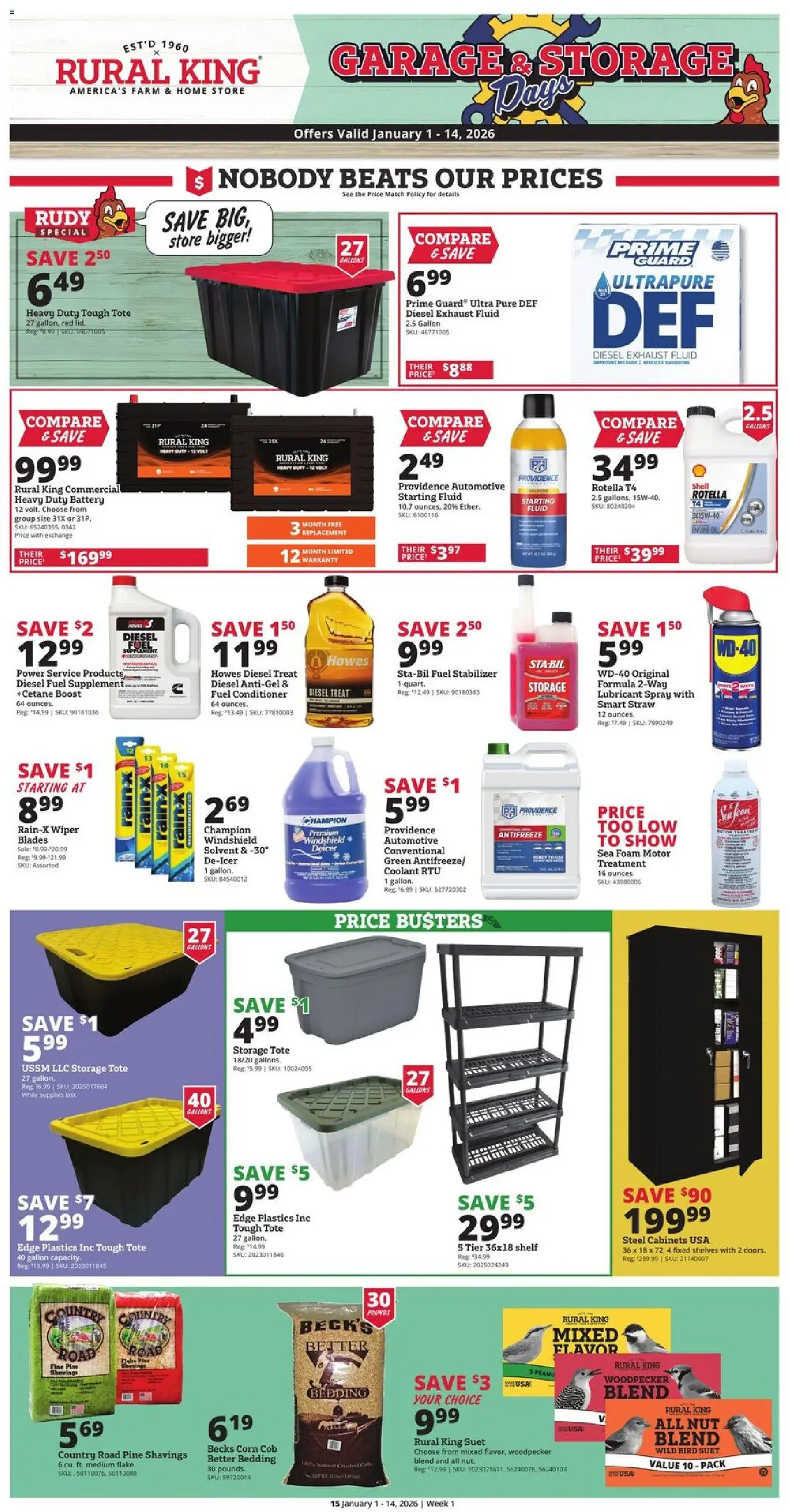 Rural King Weekly Ad - page 1- valid from 01/01/2026