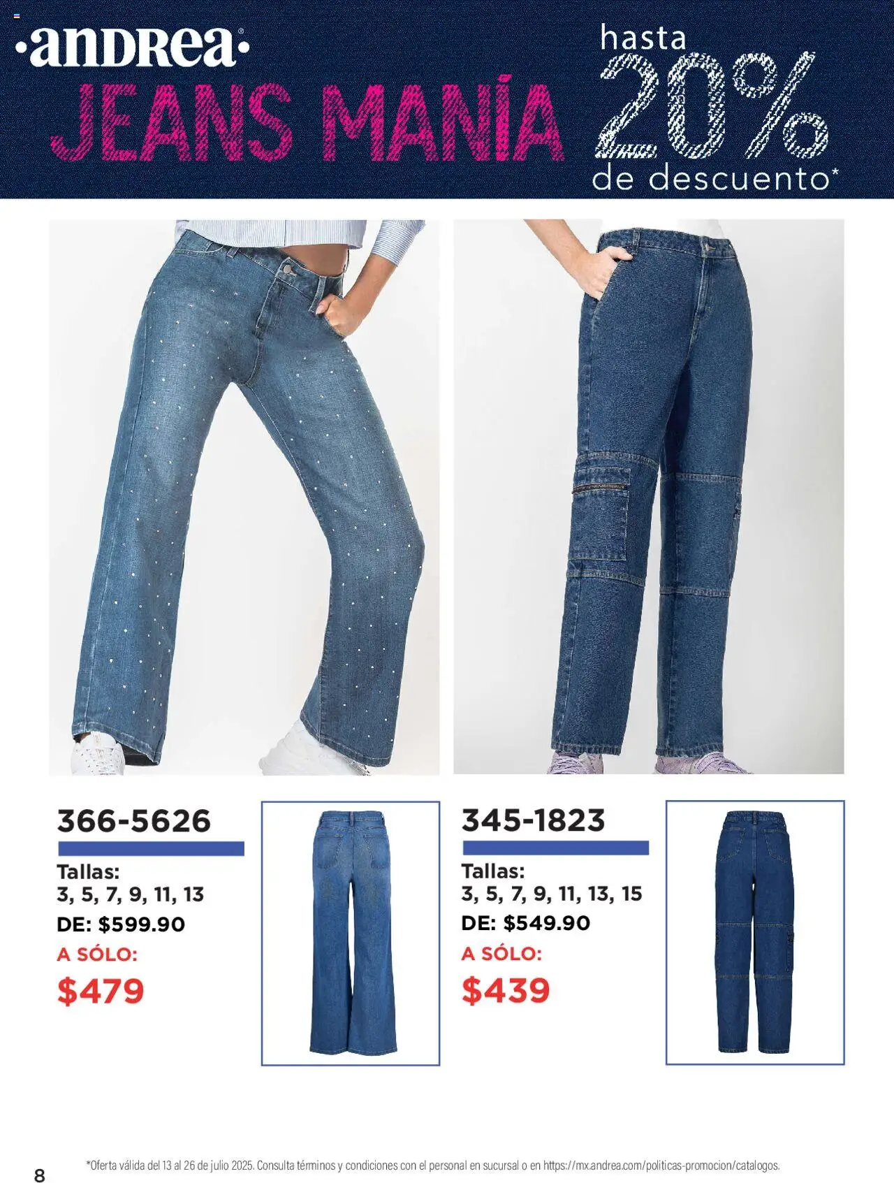 Andrea catálogo Denim Manía - página 8- válido desde 13/07/2025