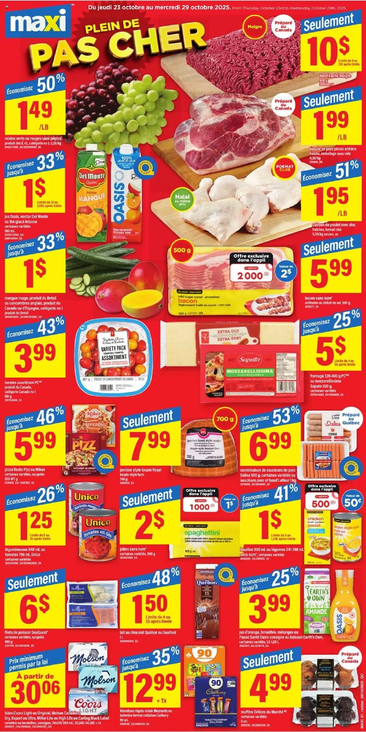 Maxi weekly flyer / circulaire - page 1- valid from Oct 23, 2025