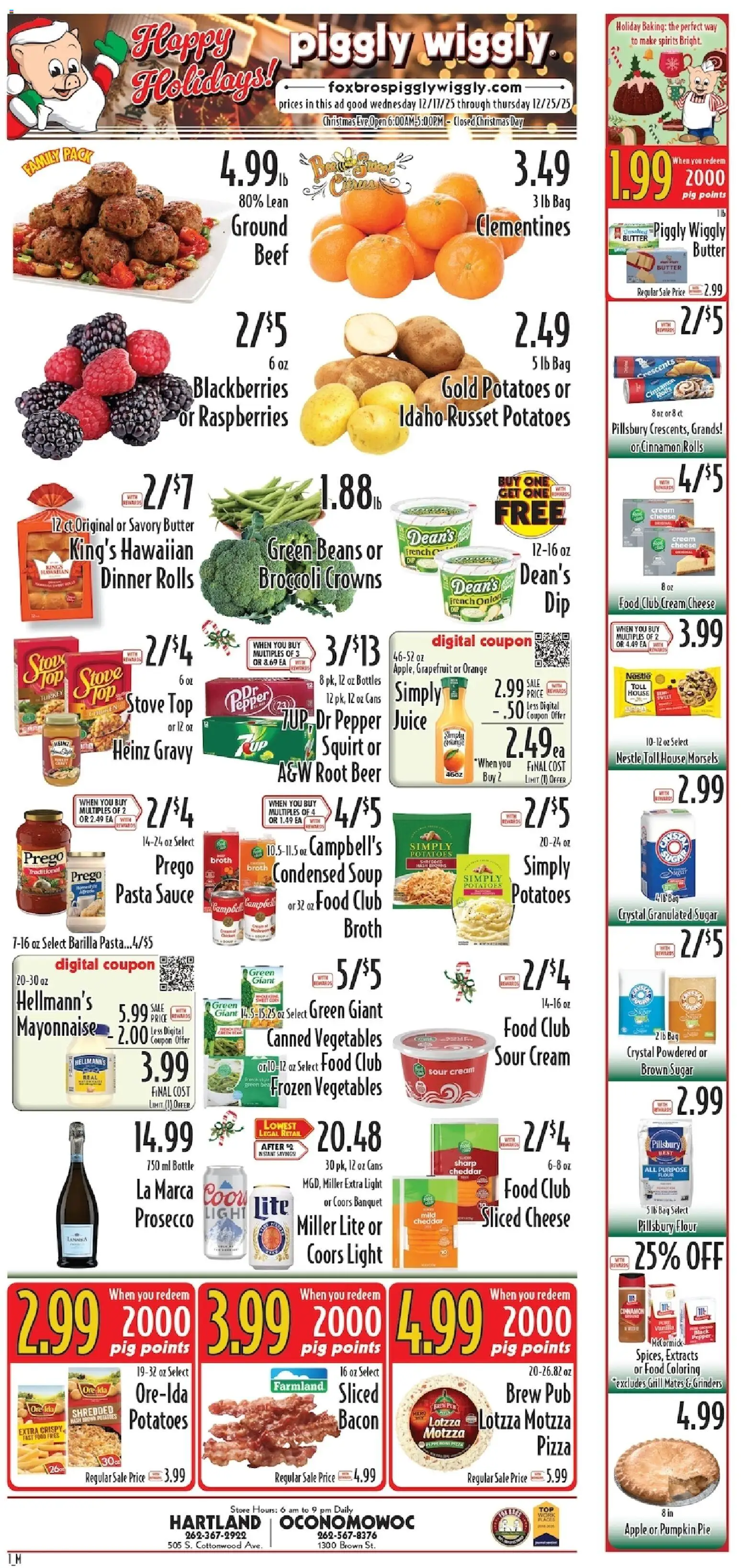 Piggly Wiggly Weekly Ad - page 1- valid from 12/17/2025