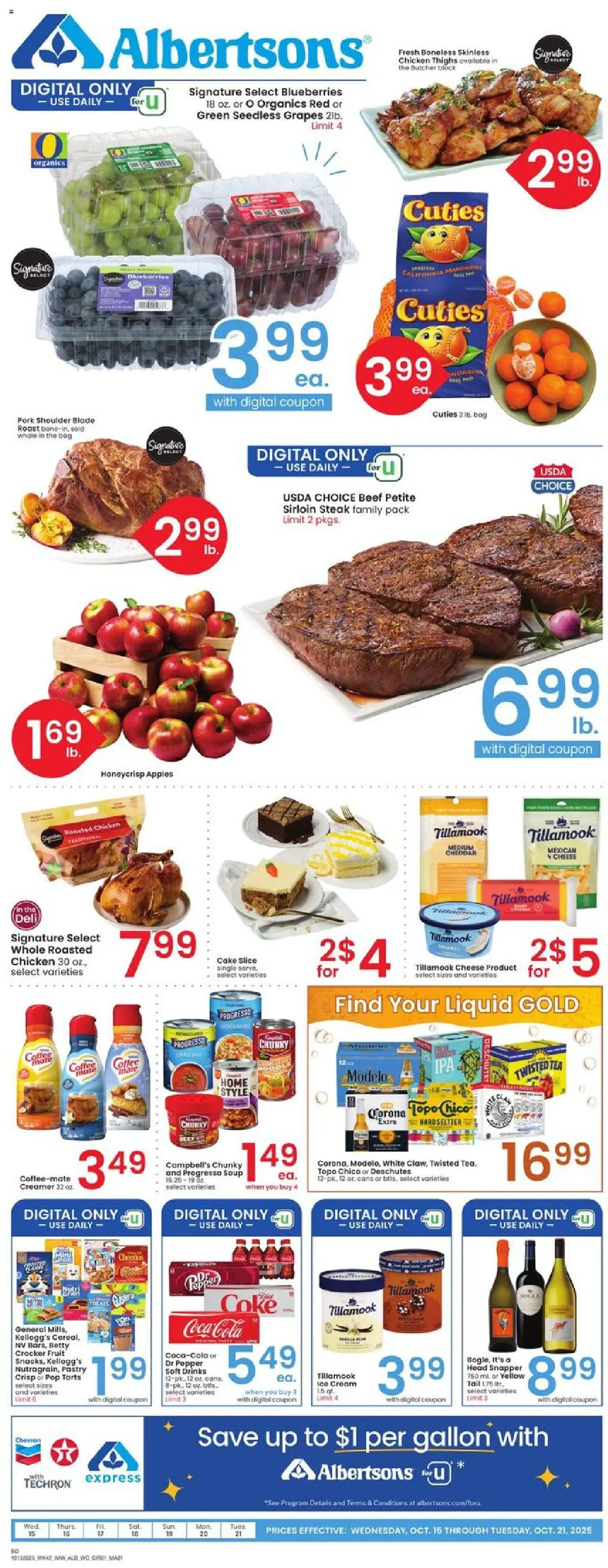 Albertsons Weekly Ad - page 1- valid from 10/15/2025