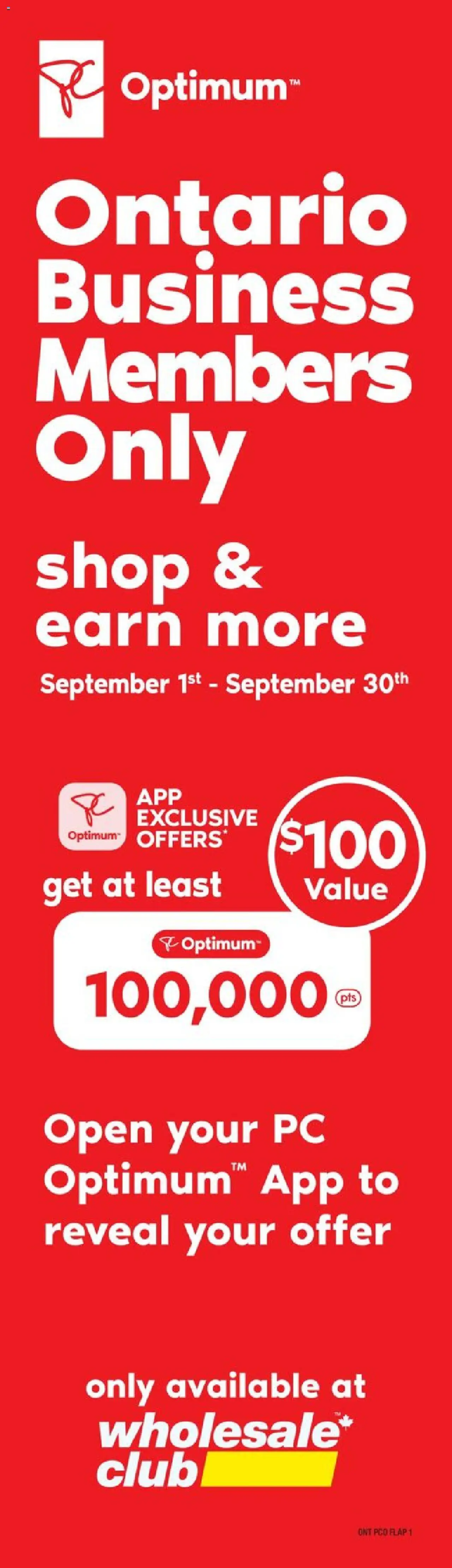 Wholesale Club weekly flyer / circulaire - page 1- valid from Sep 11, 2025