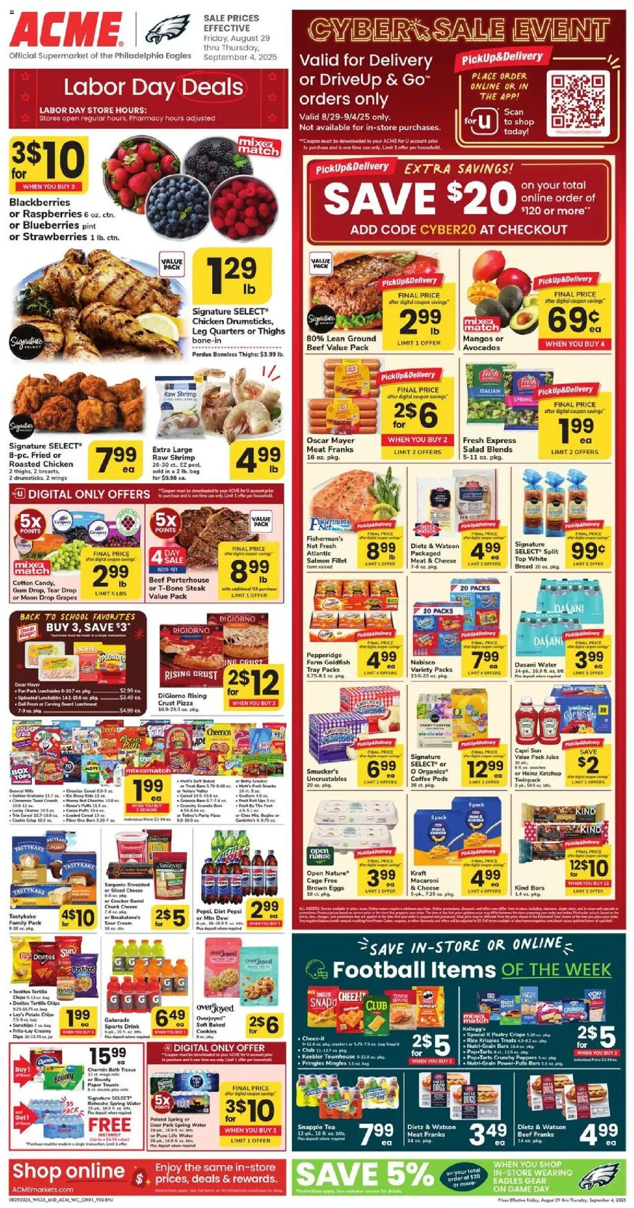 Acme Weekly Ad - NJ - page 1- valid from 08/29/2025