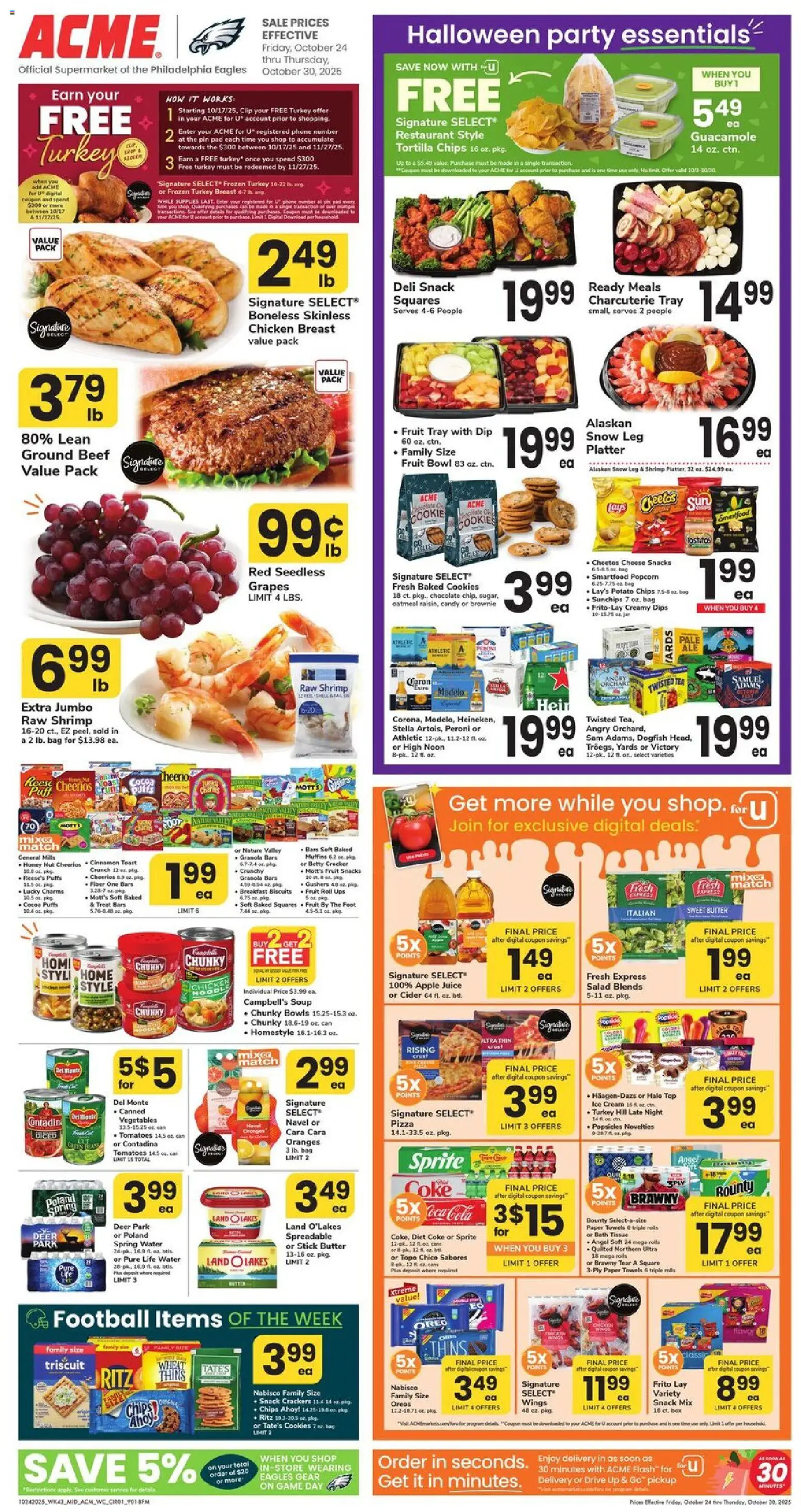 Acme Weekly Ad - PA - page 1- valid from 10/24/2025