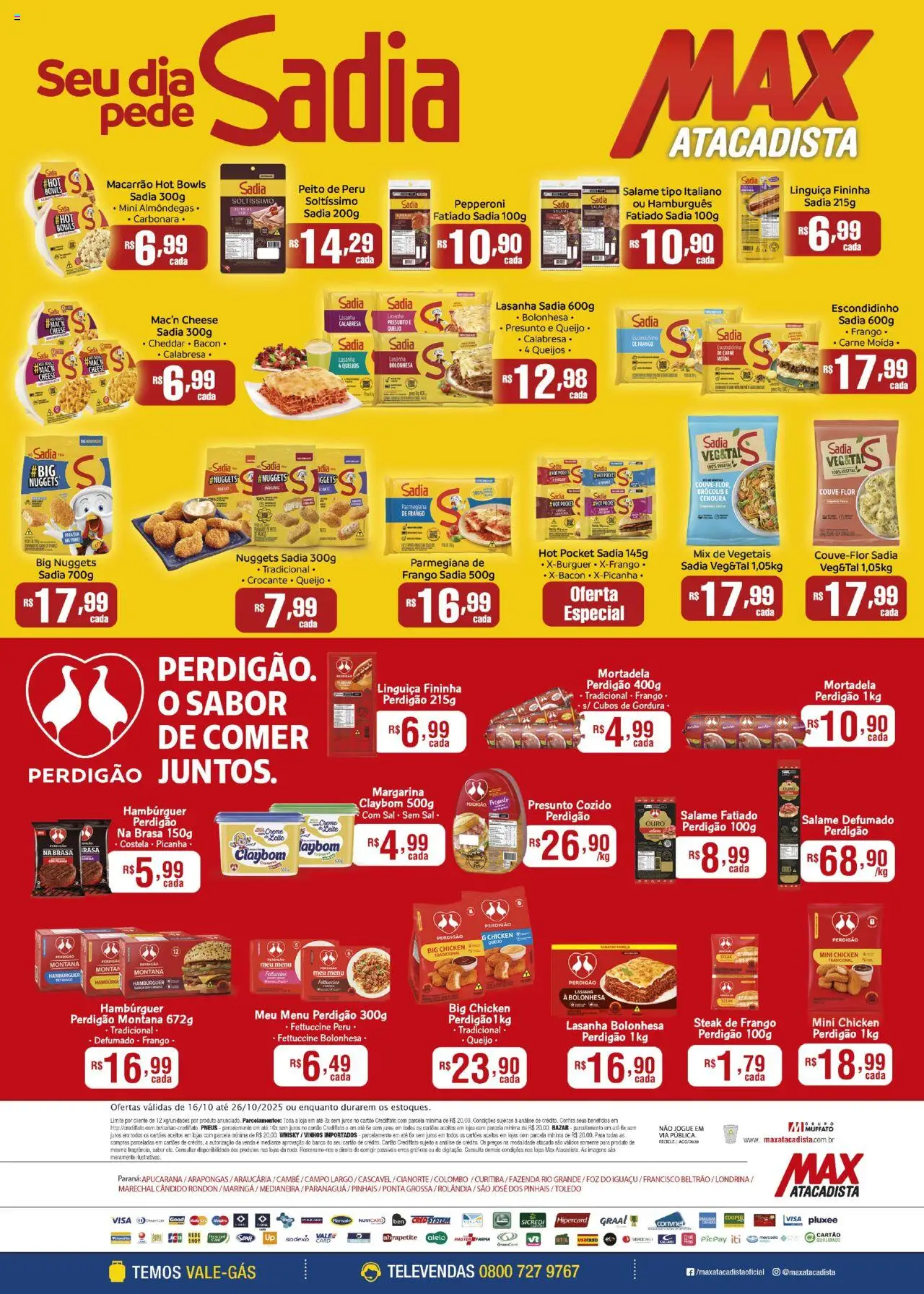 Max Atacadista - Ofertas BRF - página 1- válido a partir de 16/10/2025
