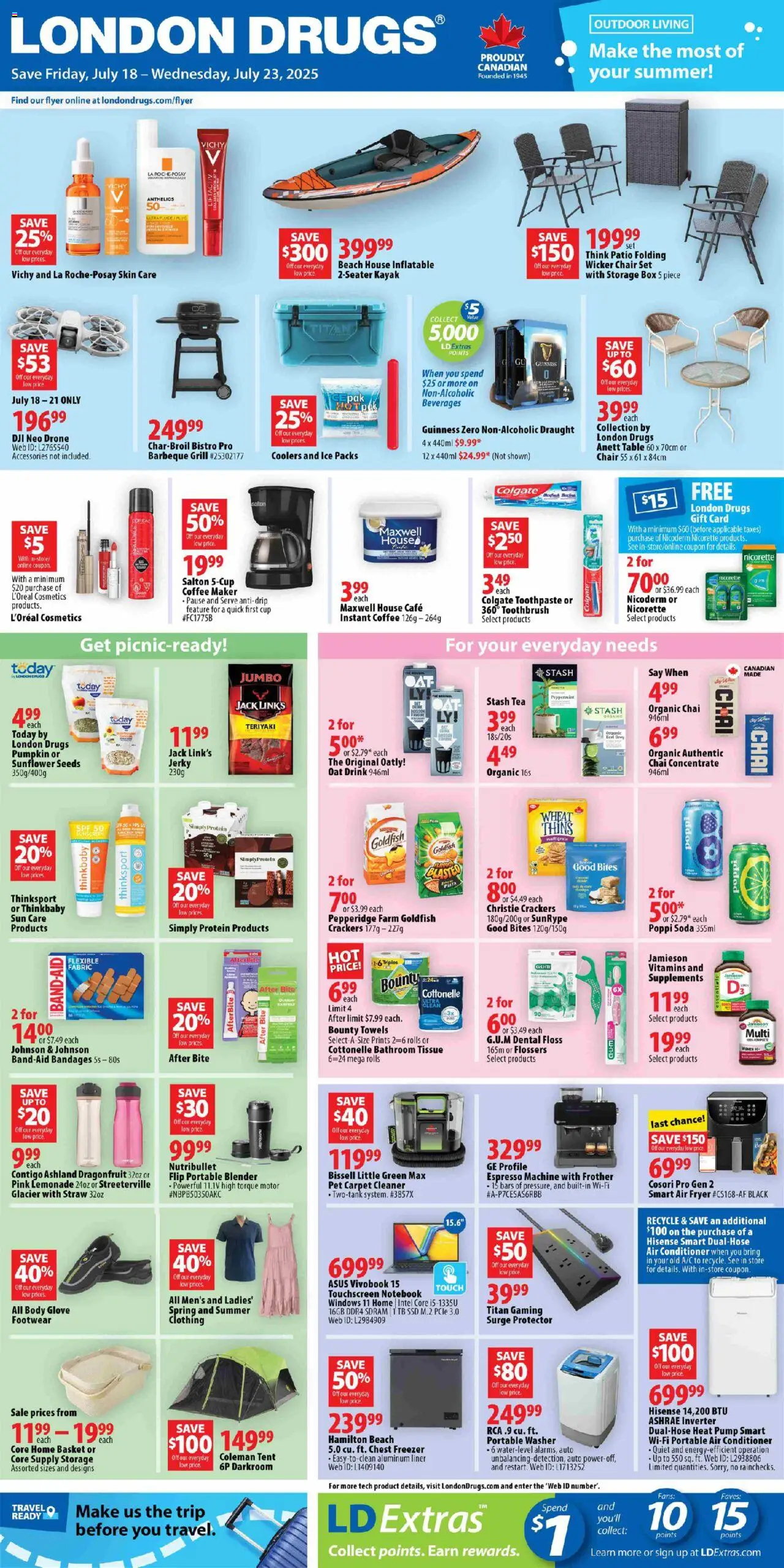 London Drugs weekly flyer / circulaire - page 1- valid from Jul 18, 2025