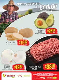 Soriana - Martes y Miércoles del Campo Híper: Ags, Nay, Jal, Qro, Col, Mich, Gto, Hgo, Tlax, Mor, Pue, Gro, Oax, Edo. de Mex, Vall válido desde 04/11/2025