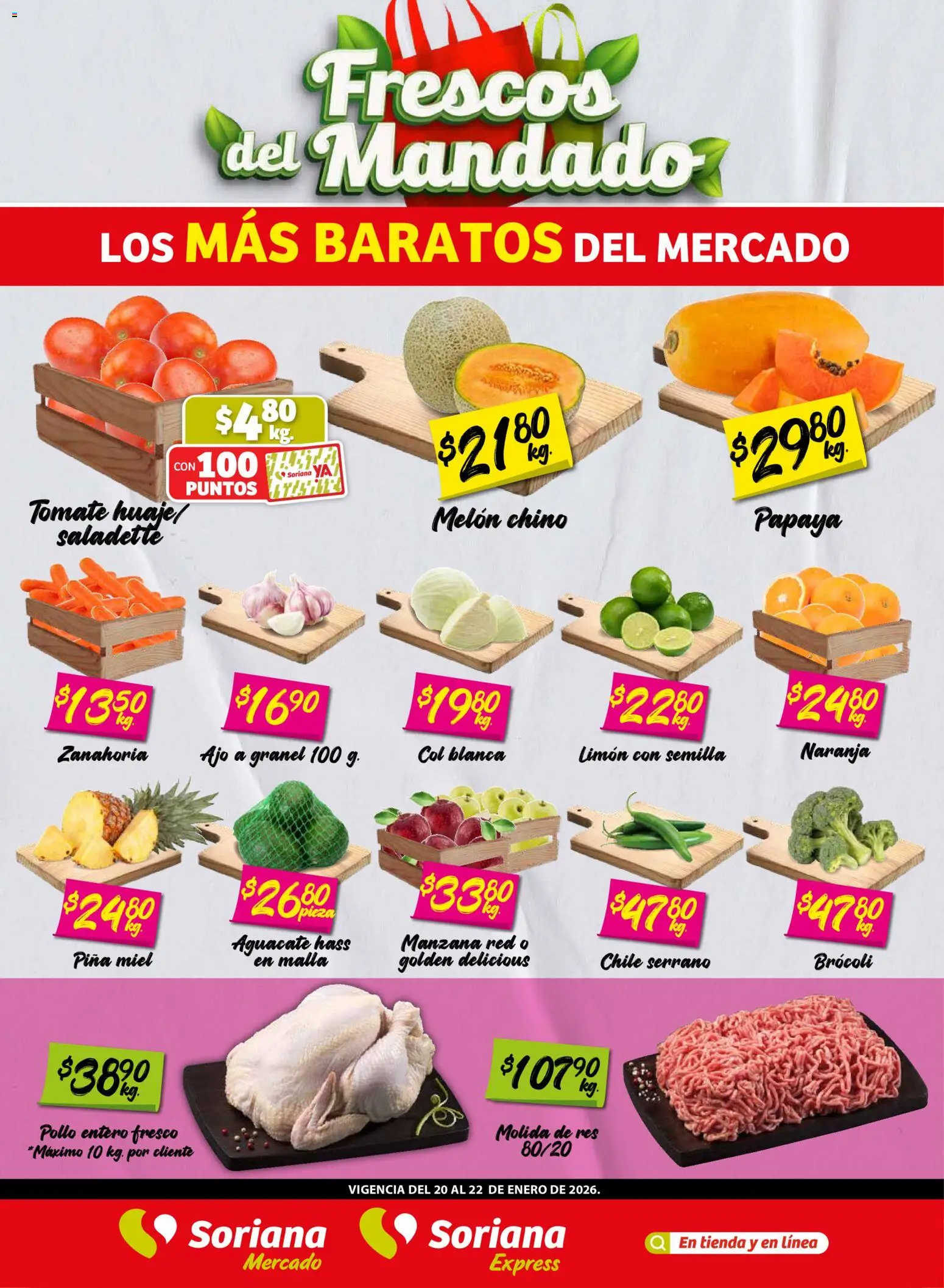 Soriana - Frescos del Mandado Mercado: Tamaulipas - página 1- válido desde 20/01/2026