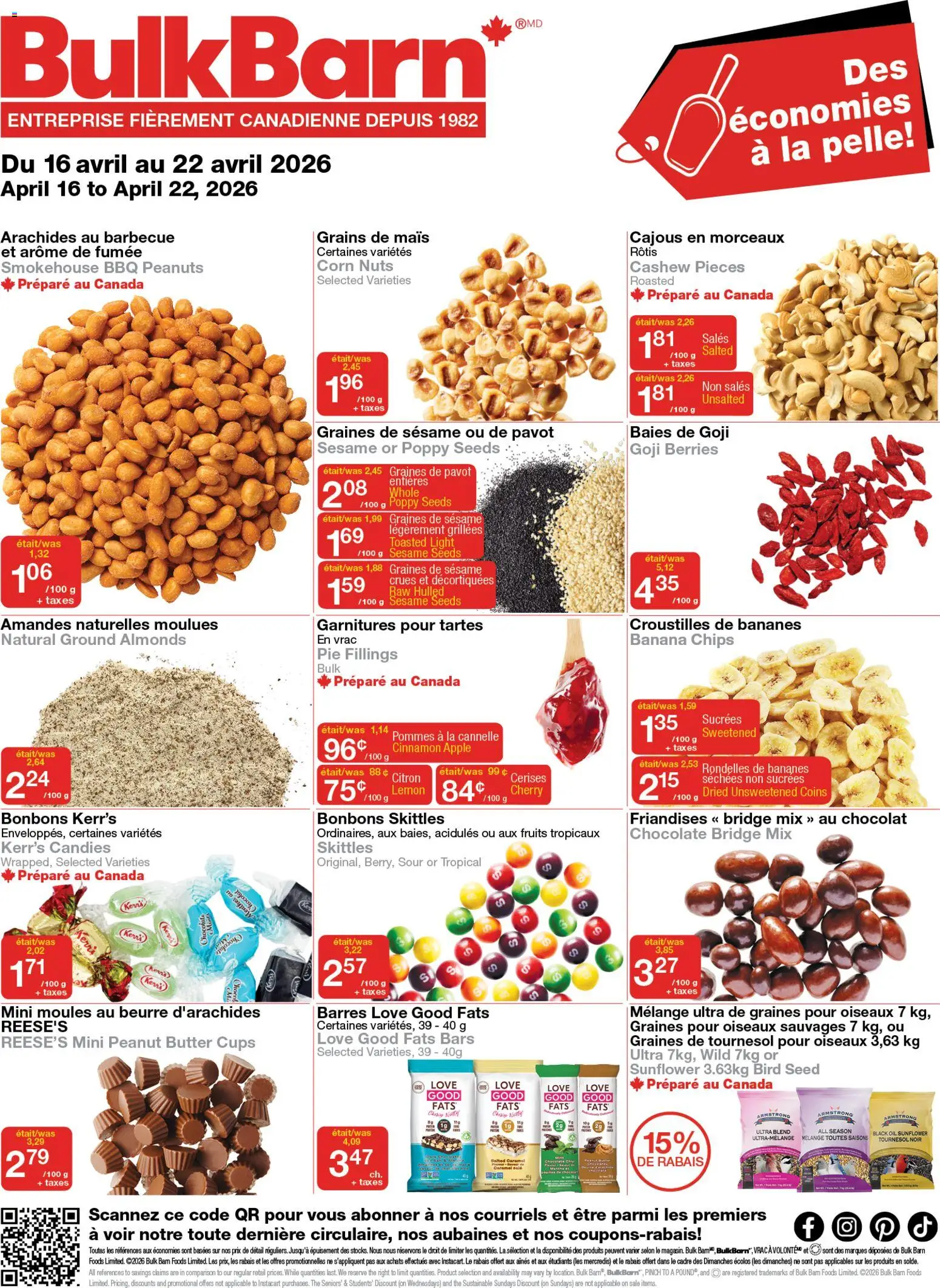 Bulk Barn weekly flyer / circulaire - page 1- valid from Apr 16, 2026