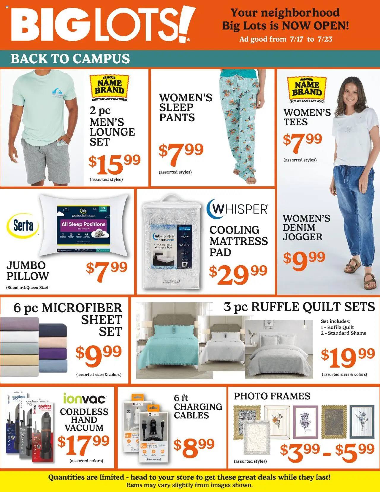 Big Lots Weekly Ad - page 1- valid from 07/17/2025