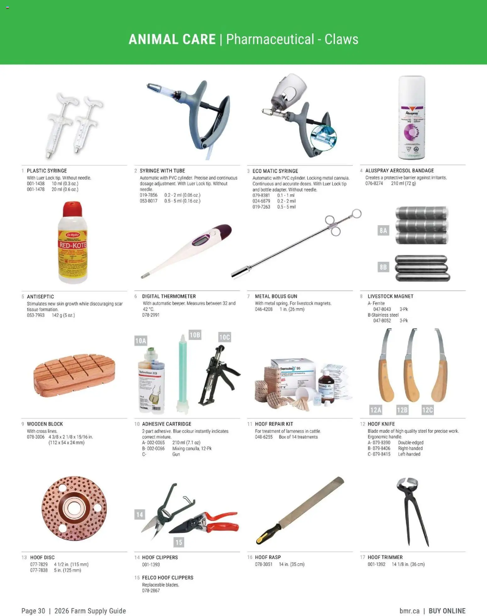 BMR - Agrizone - 2026 Farm Supply Guide - page 30- valid from Jan 9, 2026