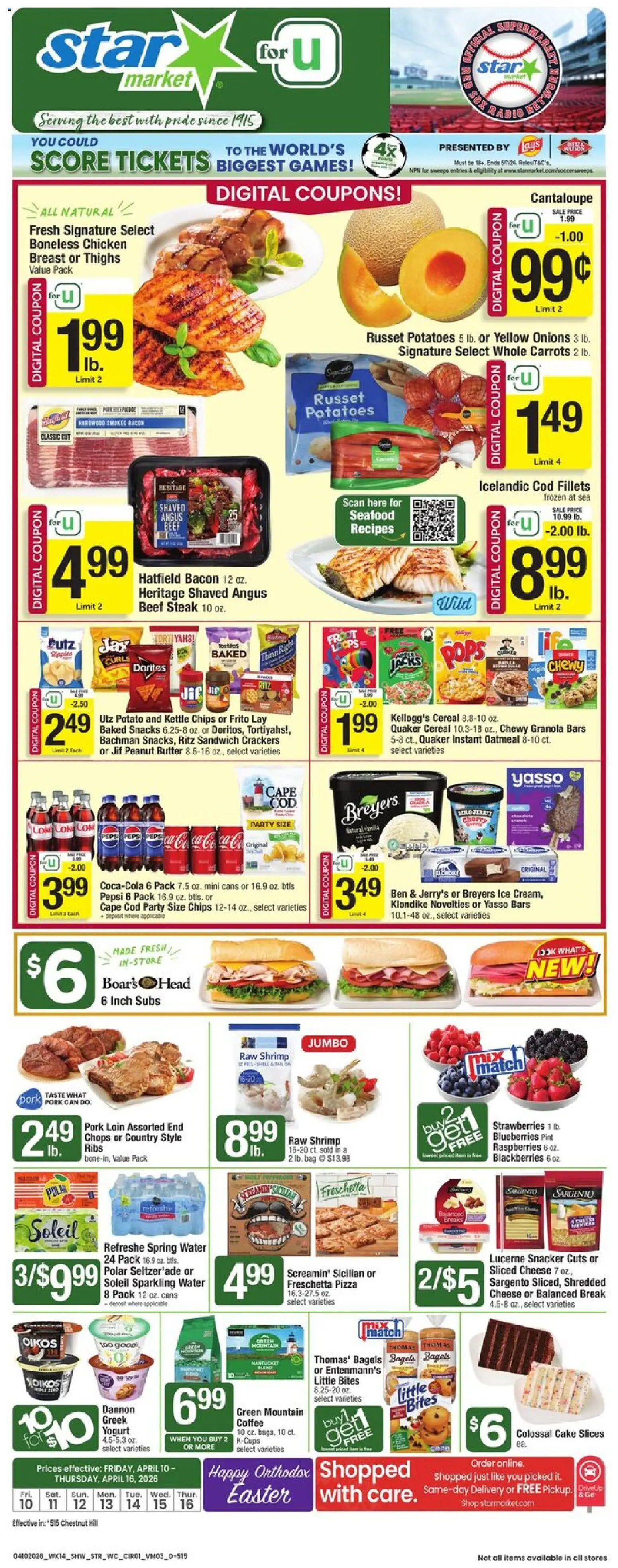 Star Market Weekly Ad - page 1- valid from 04/10/2026