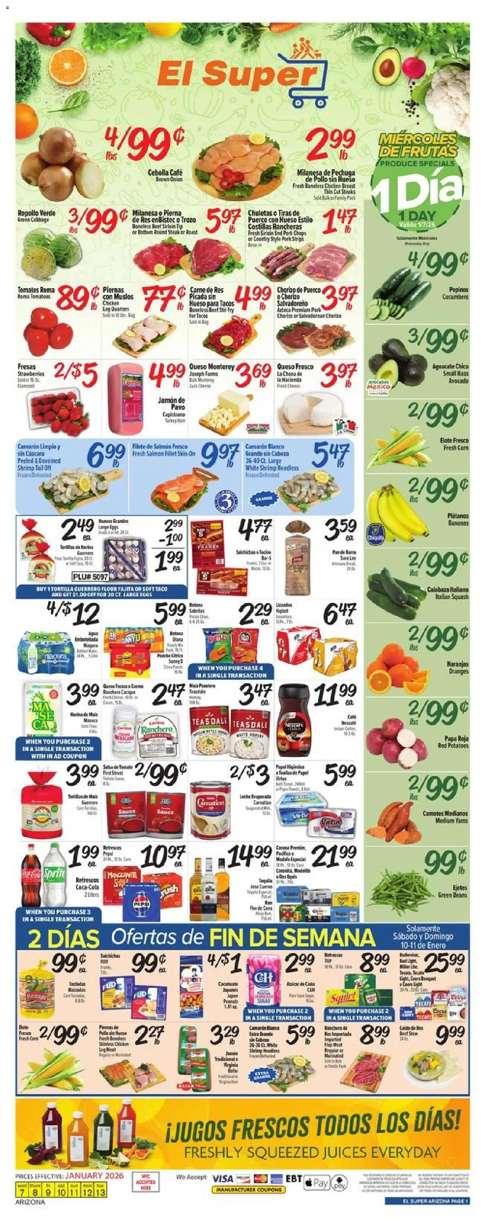El Super Weekly Ad - AK - page 1- valid from 01/07/2026