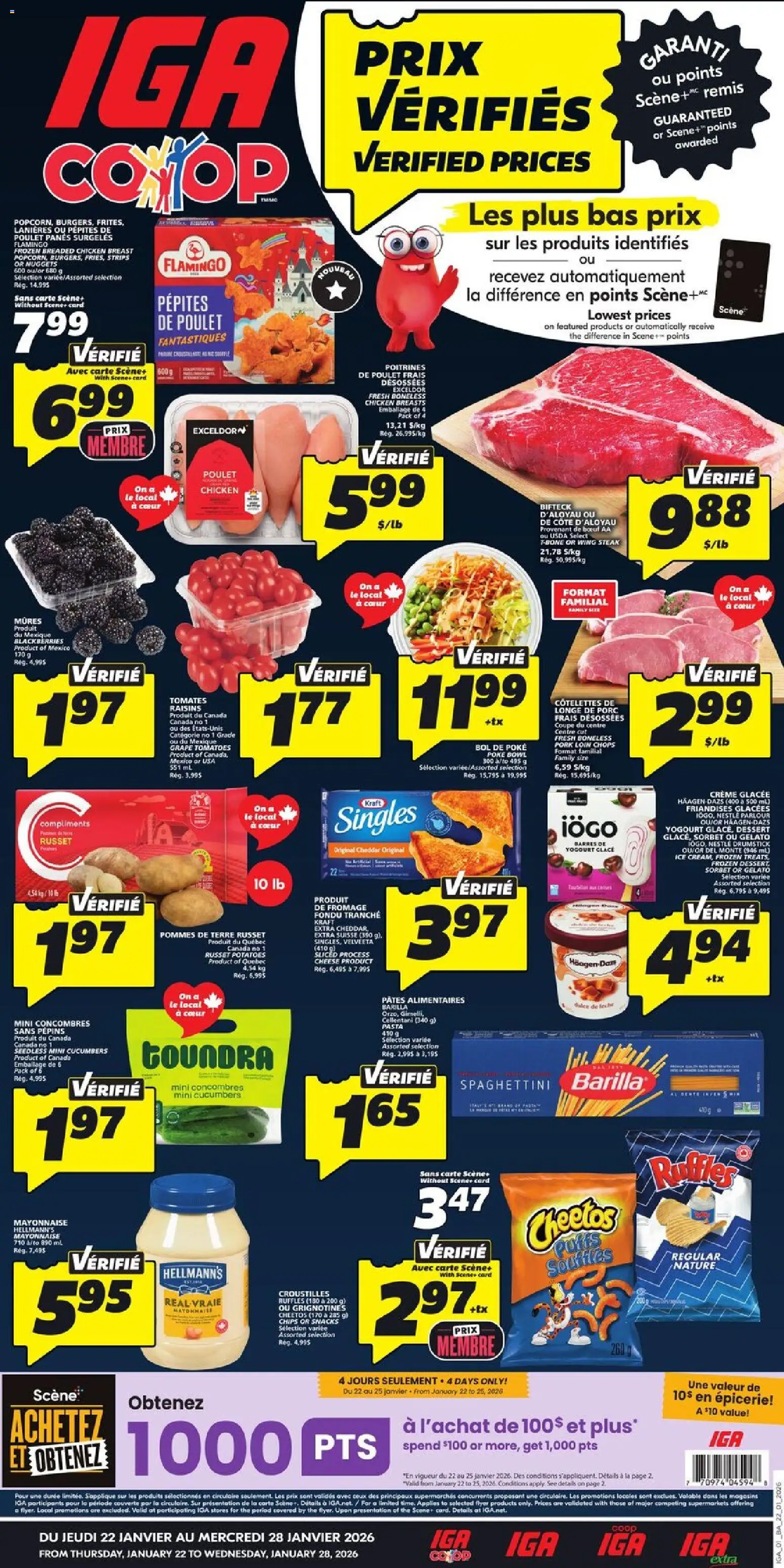 IGA weekly flyer / circulaire - page 1- valid from Jan 22, 2026