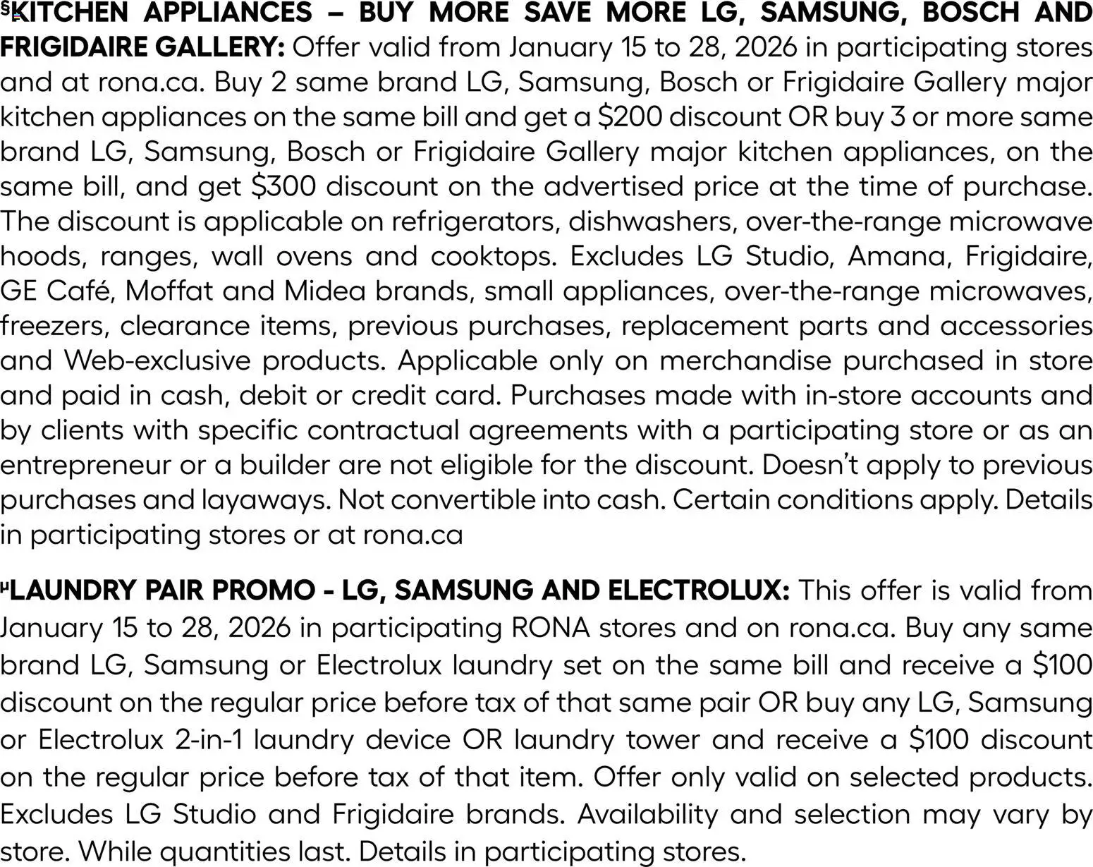 Rona weekly flyer - page 13- valid from Jan 15, 2026