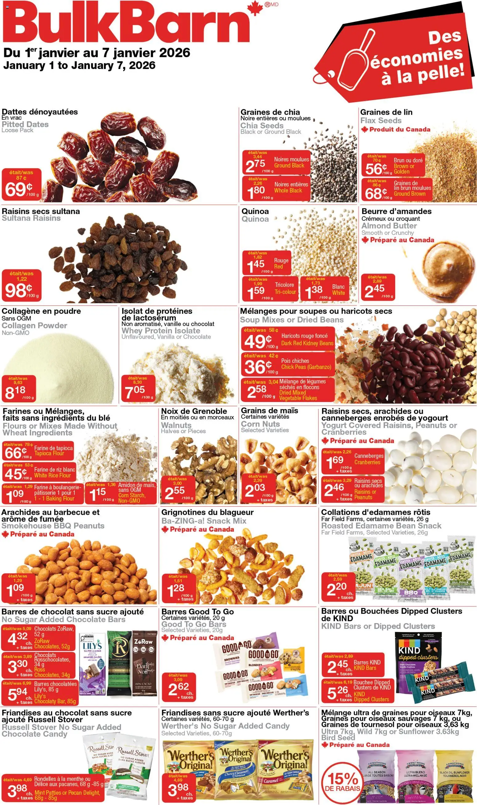 Bulk Barn weekly flyer / circulaire - page 1- valid from Jan 1, 2026