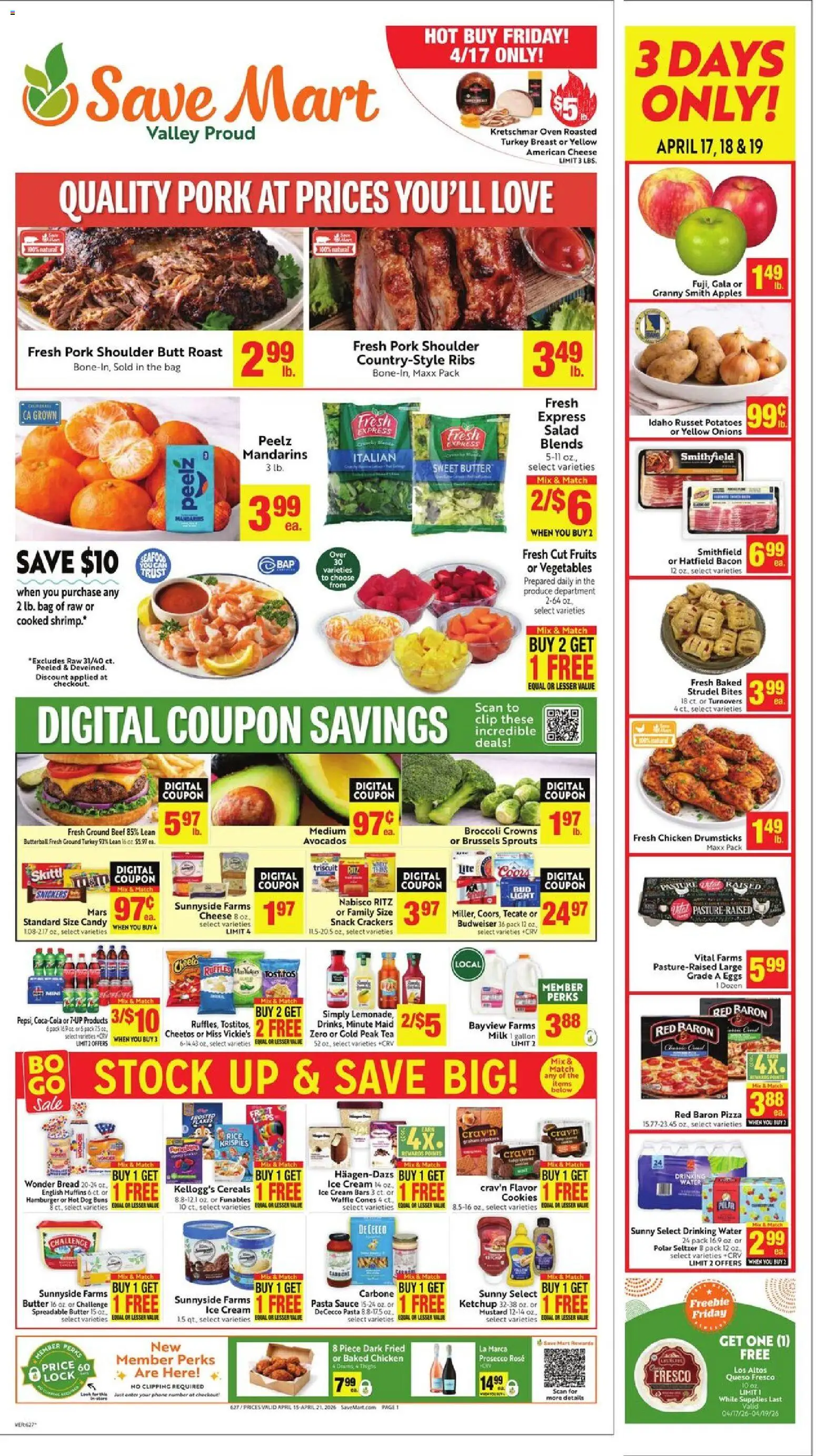 Save Mart Weekly - page 1- valid from 04/15/2026