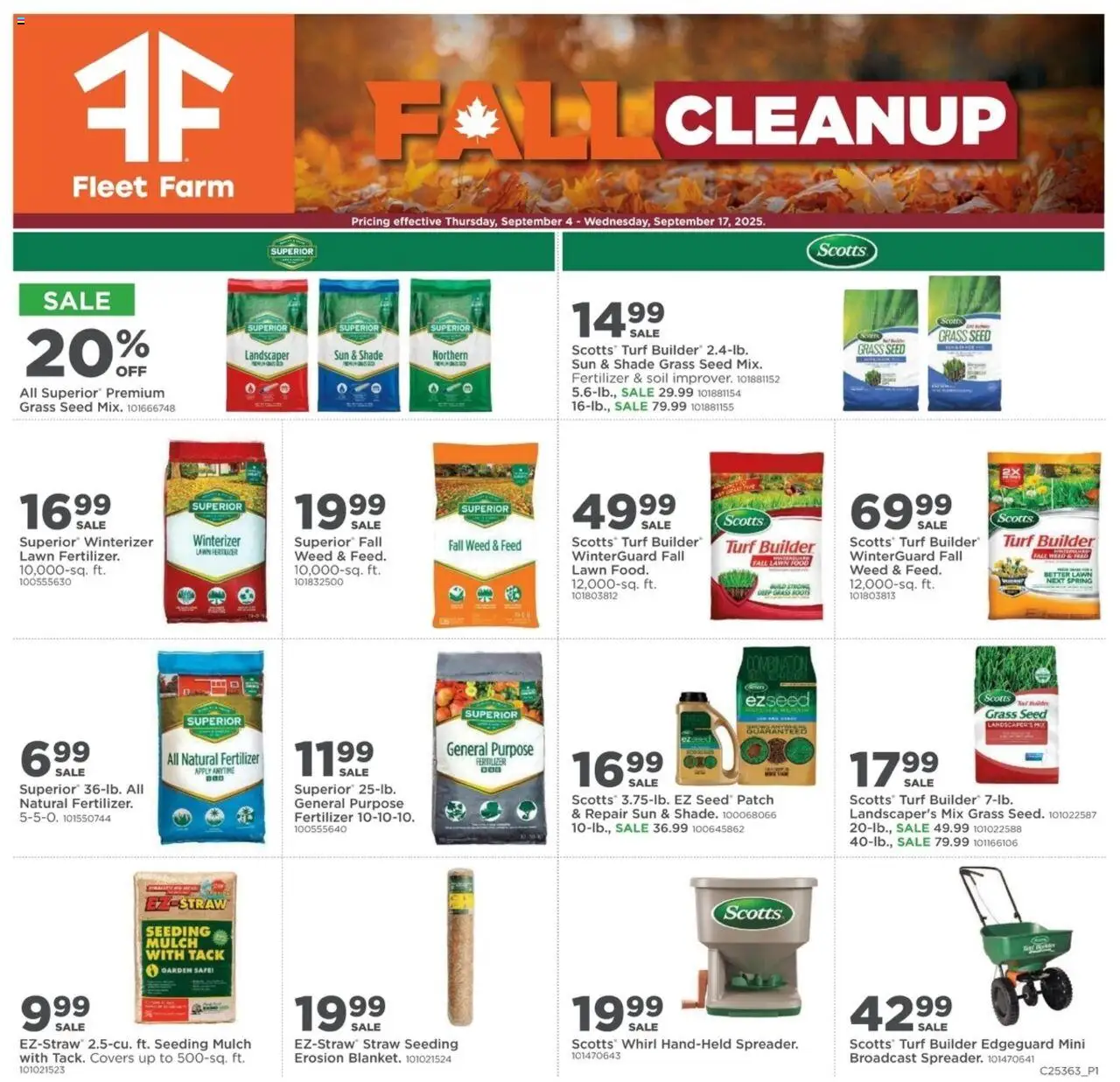 Mills Fleet Farm Fall Cleanup - page 1- valid from 09/04/2025