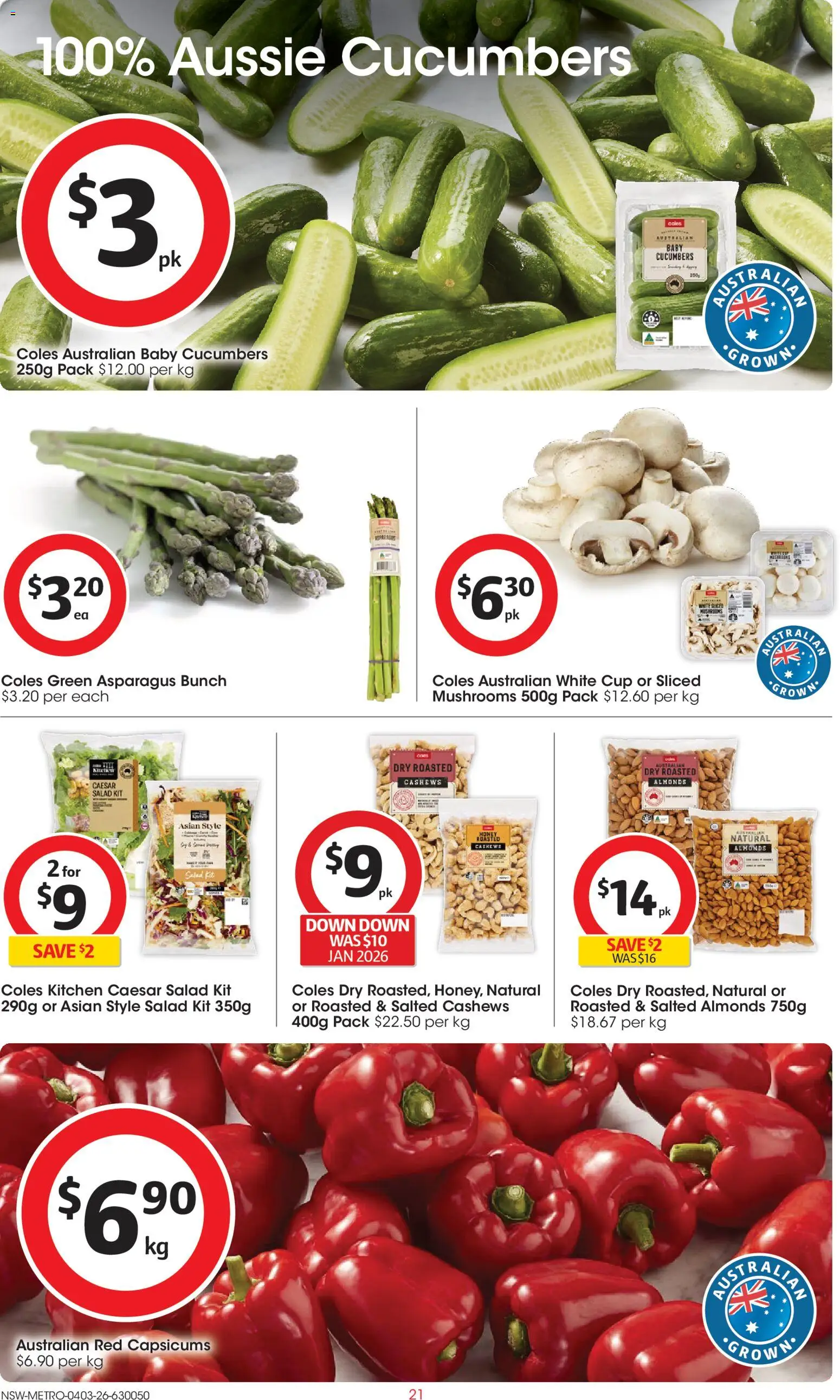 Coles catalogue  - page 21- valid from 04/03/2026