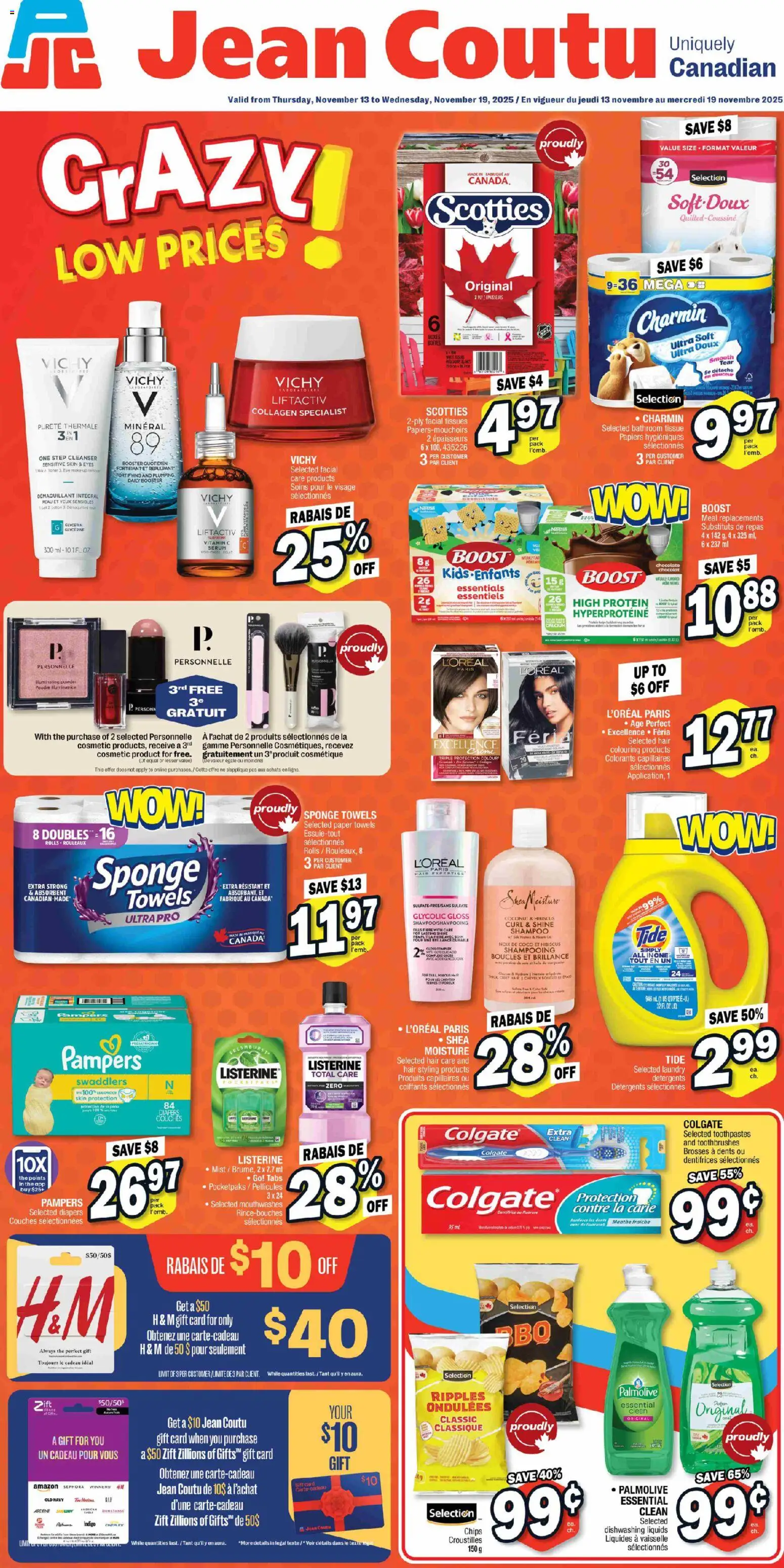 Jean Coutu weekly flyer - page 1- valid from Nov 13, 2025