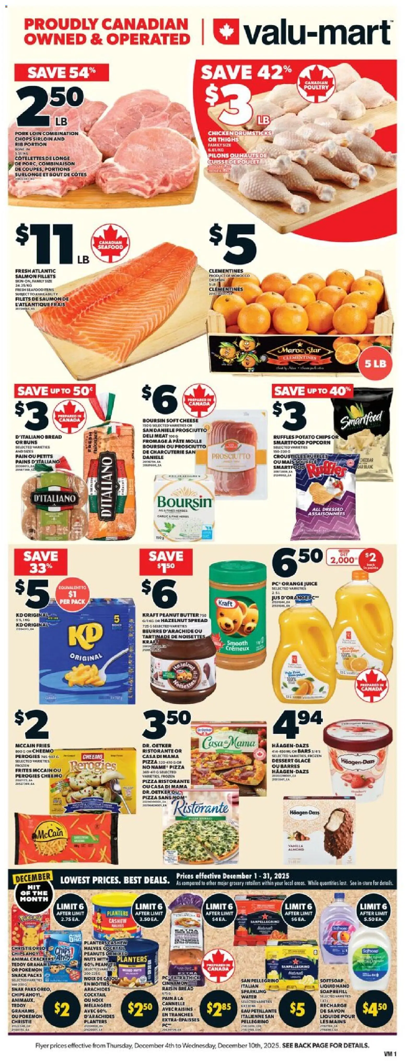 Valu Mart weekly flyer - page 1- valid from Dec 4, 2025
